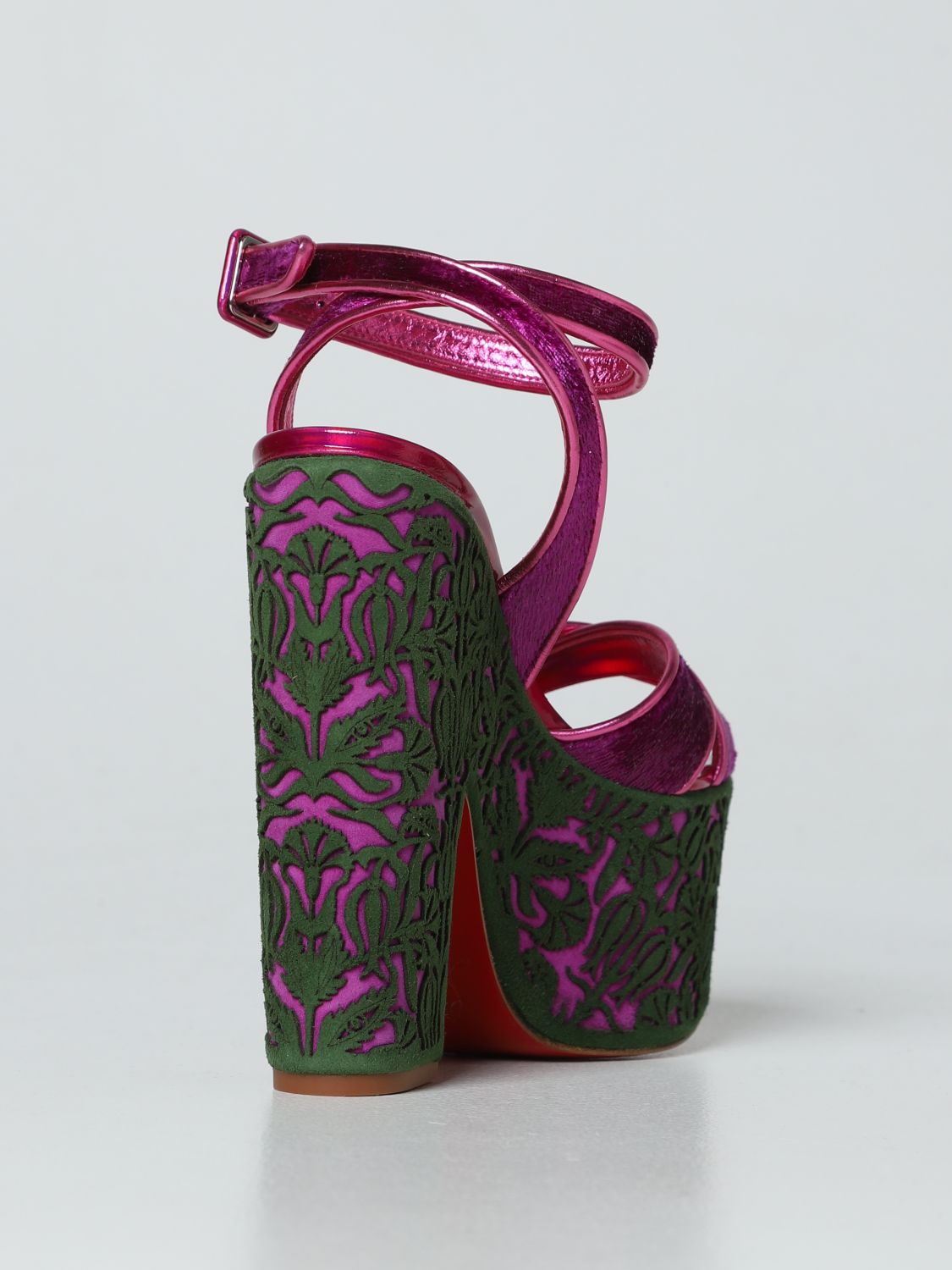 Heeled sandals Christian Louboutin: Christian Louboutin heeled sandals for women fuchsia 3