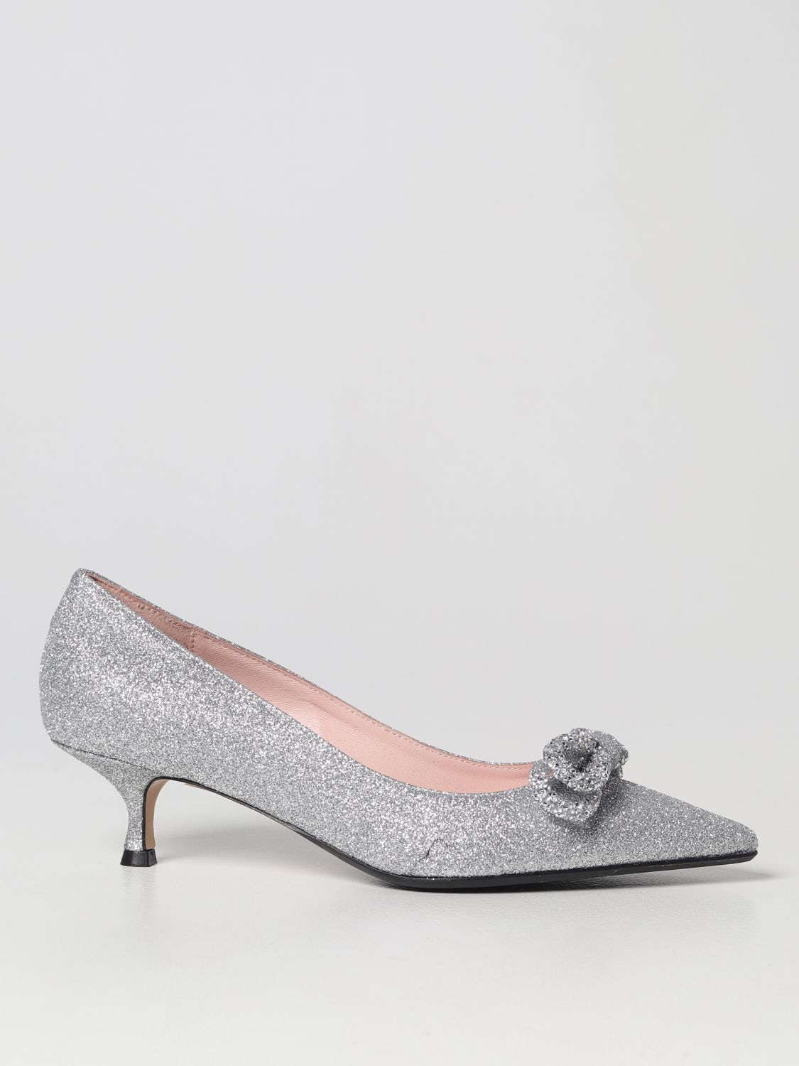 Anna F Court Shoes . Women In Silver