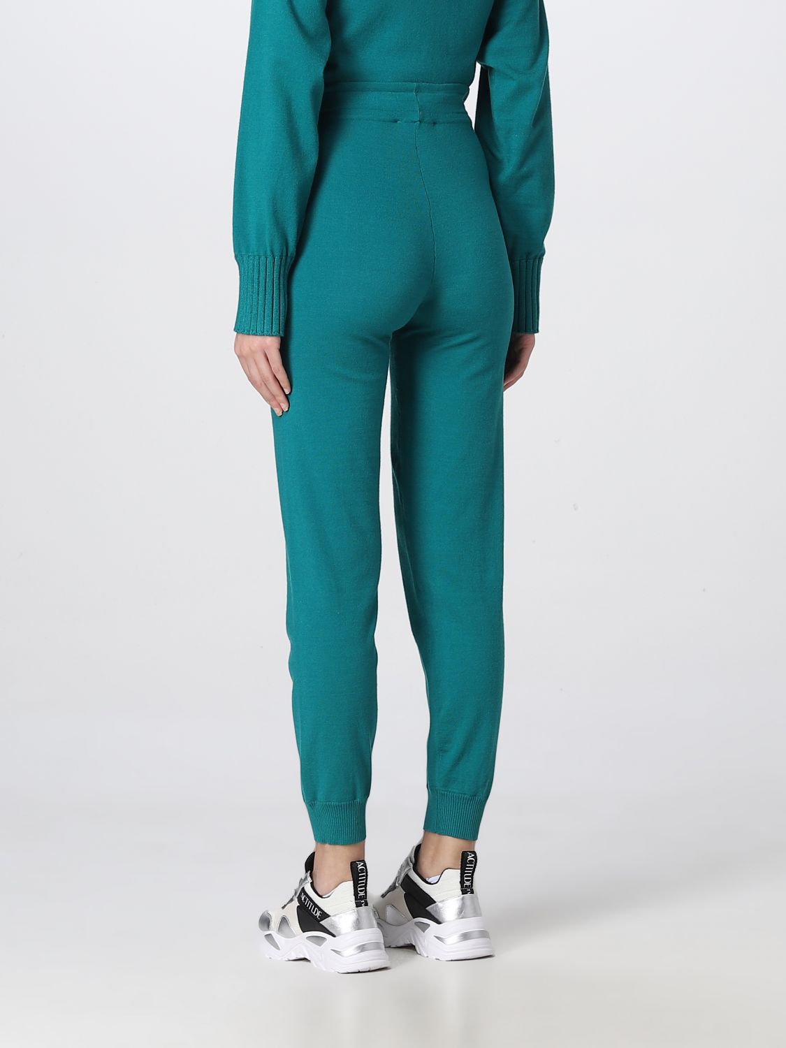 Pantalón Actitude Twinset: Pantalón Actitude Twinset para mujer verde 3