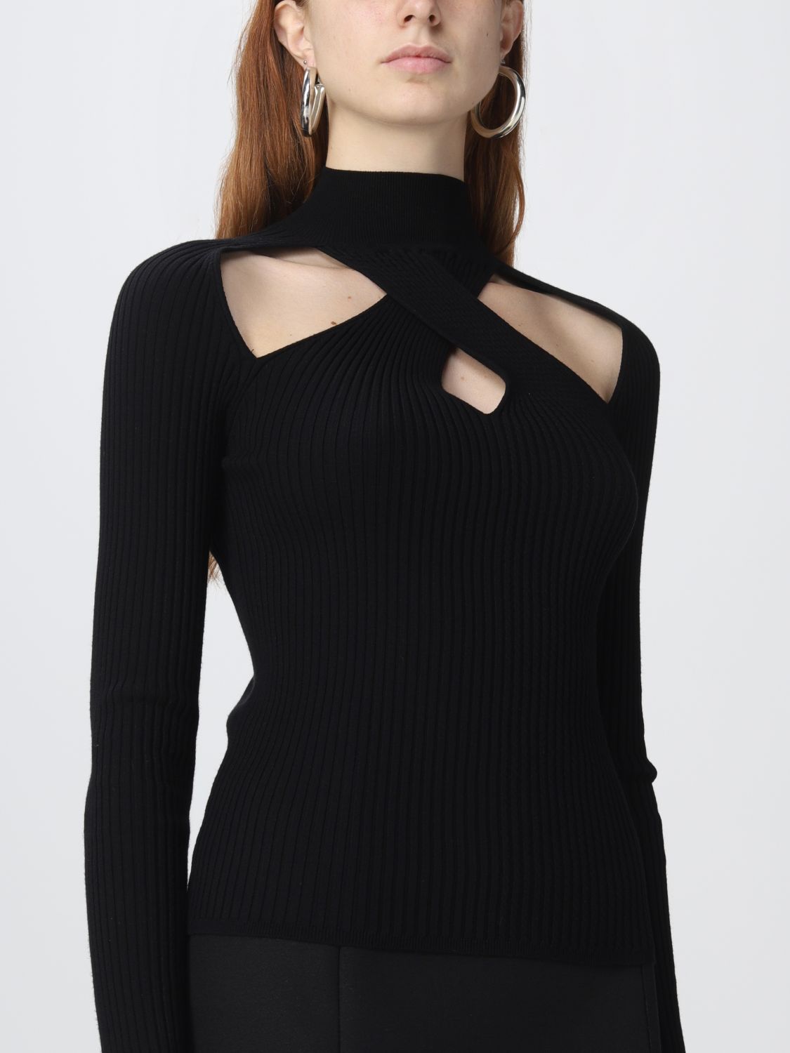 MSGM: sweater for woman - Black | Msgm sweater 3341MDM138227768 online ...