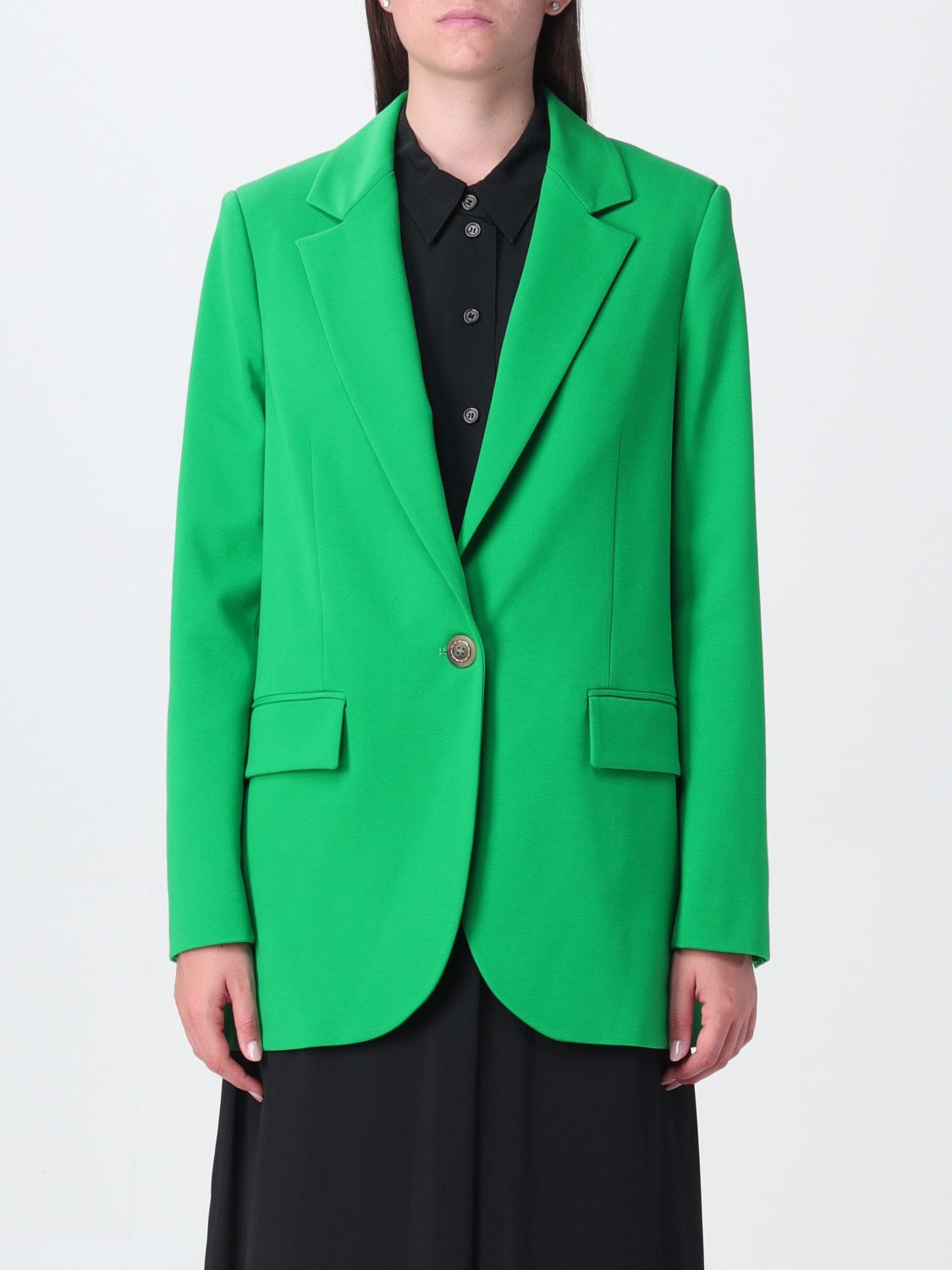 Pinko Blazer In Viscosa Stretch Verde Blazer Pinko 1g17x31739