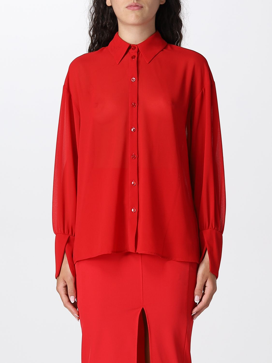 Chemise Patrizia Pepe: Chemise Patrizia Pepe femme rouge 1