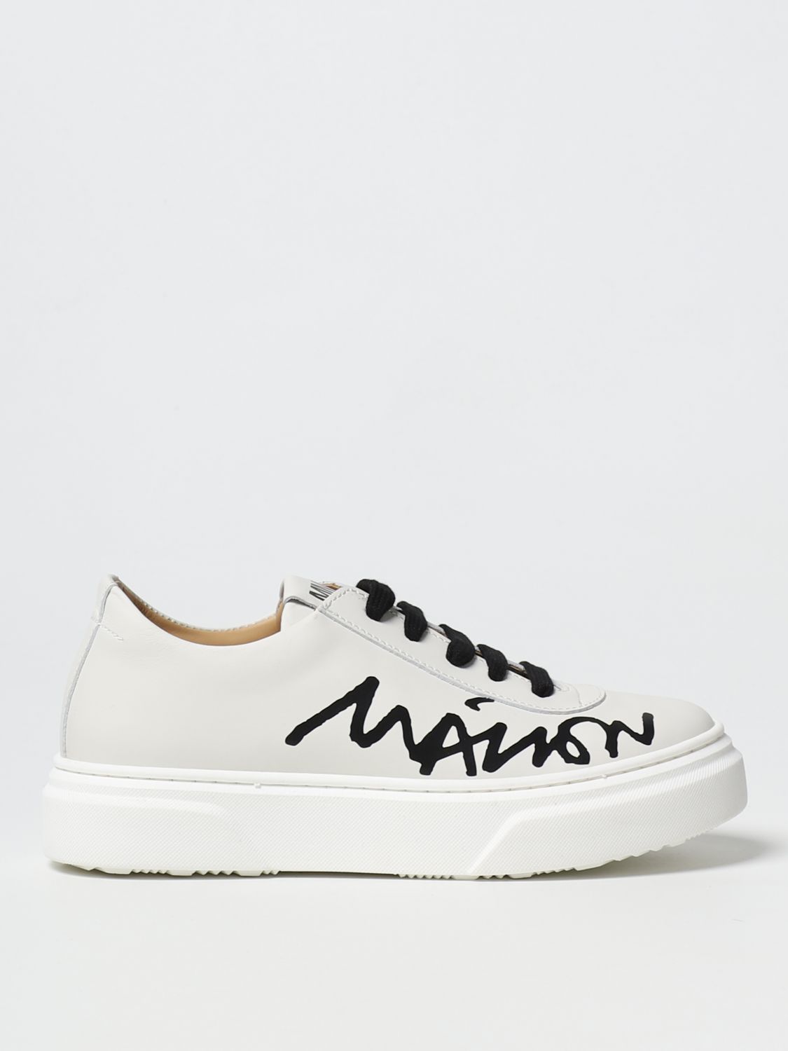 Shoes Mm6 Maison Margiela: MM6 Maison Margiela sneakers in leather yellow cream 1