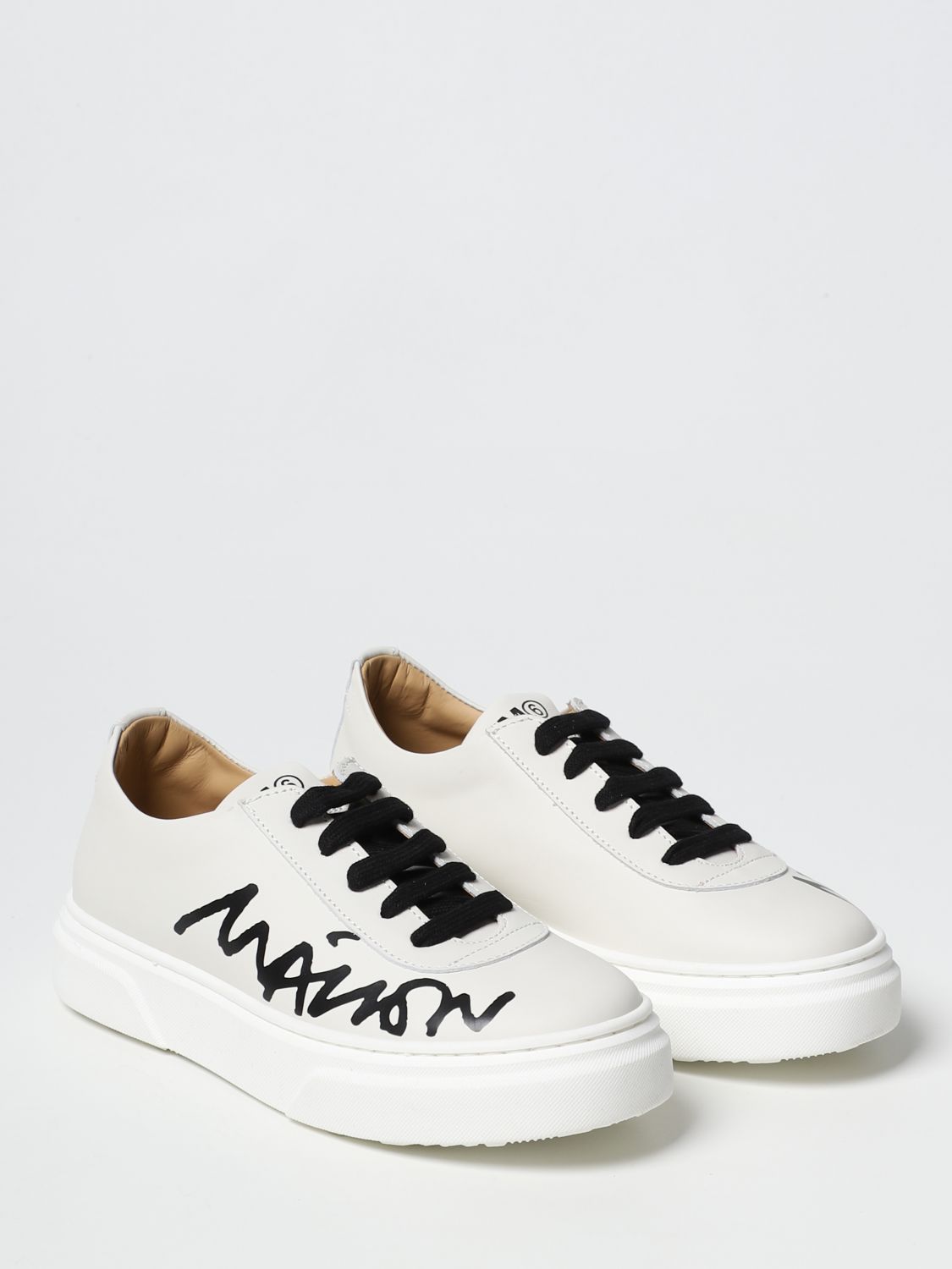 Shoes Mm6 Maison Margiela: MM6 Maison Margiela sneakers in leather yellow cream 2