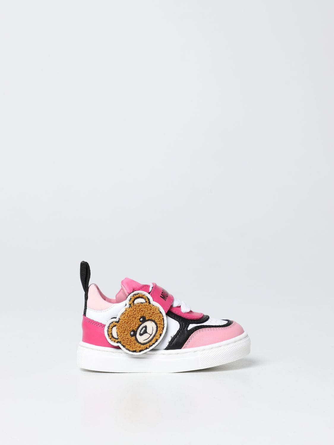 Scarpe Moschino Baby: Sneakers Moschino Baby in pelle rosa 1