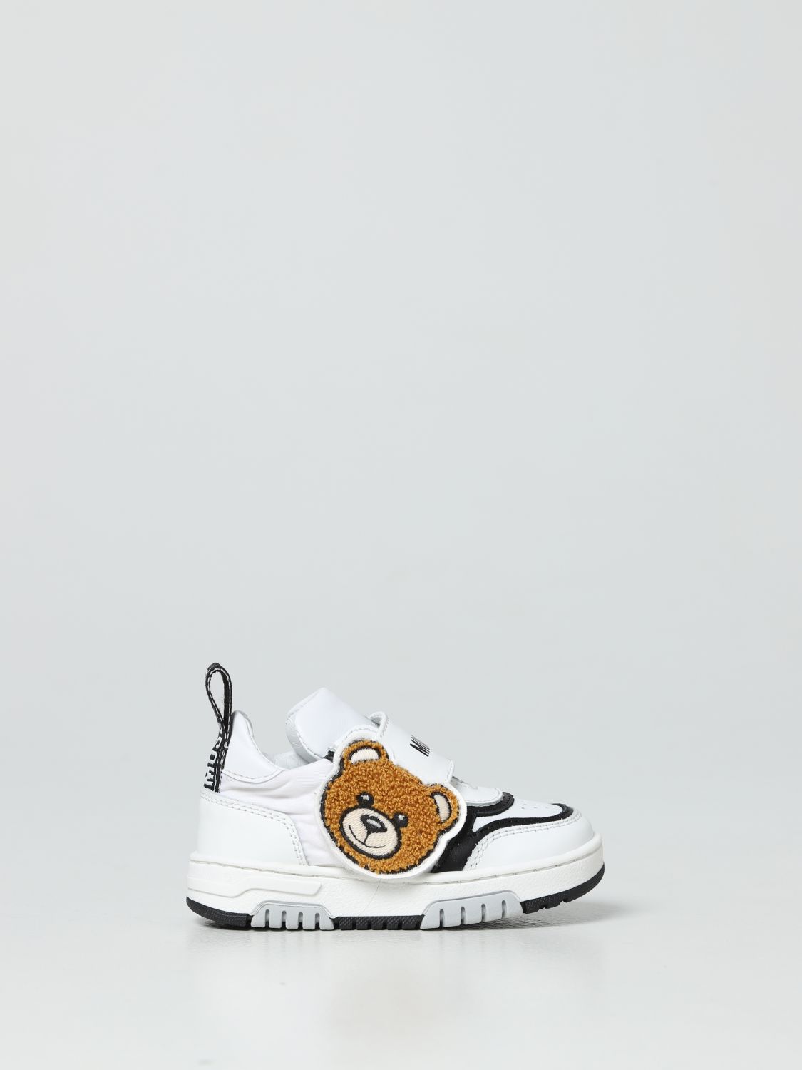 Scarpe Moschino Baby: Sneakers Moschino Baby in pelle con Teddy bianco 1