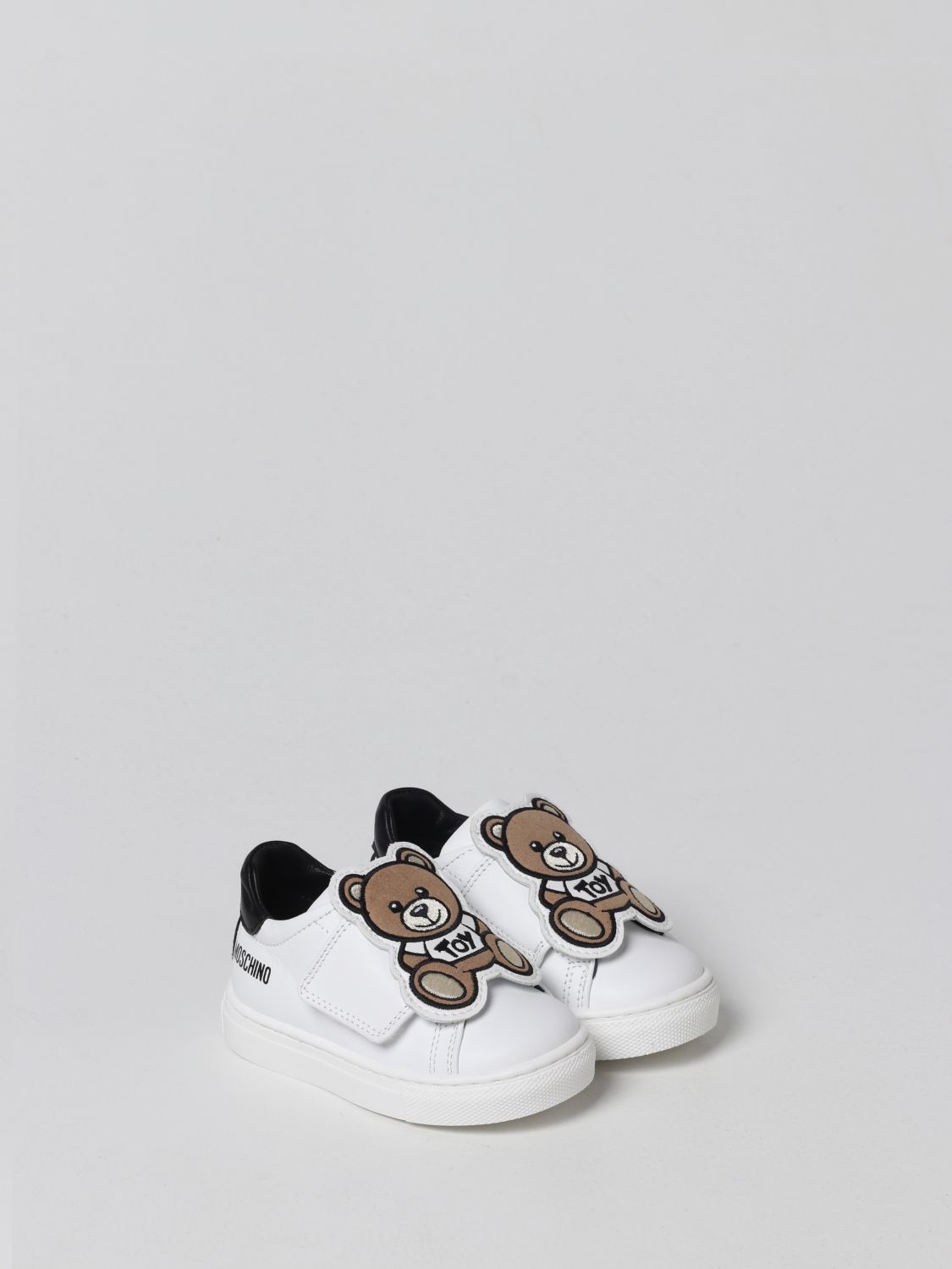 Scarpe Moschino Baby: Sneakers Teddy Moschino Baby in pelle bianco 2