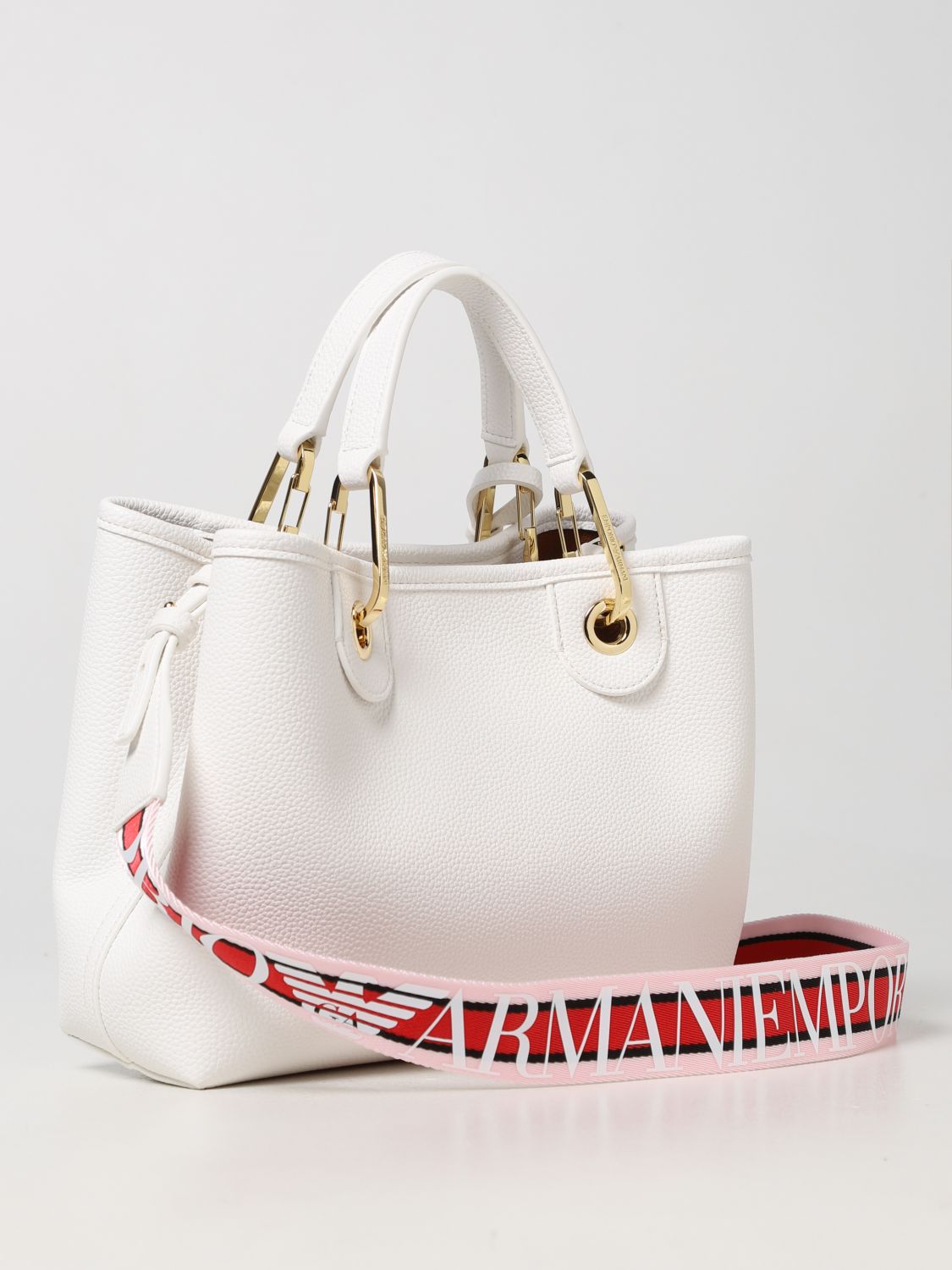 EMPORIO ARMANI: Shoulder bag women - White | Handbag Emporio Armani ...