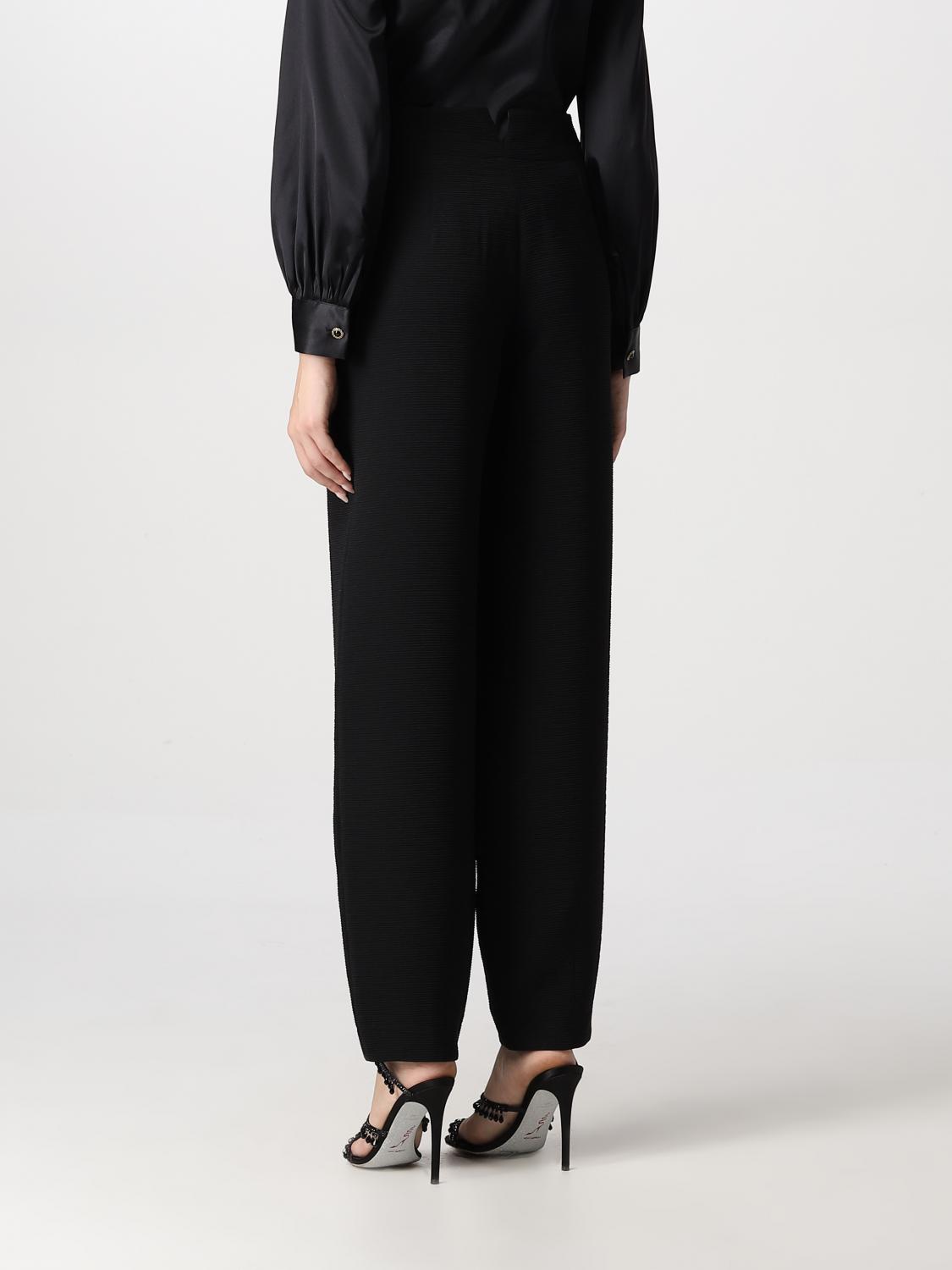 EMPORIO ARMANI: trousers for women - Black | Emporio Armani trousers  H3NP2DC9925 online on 