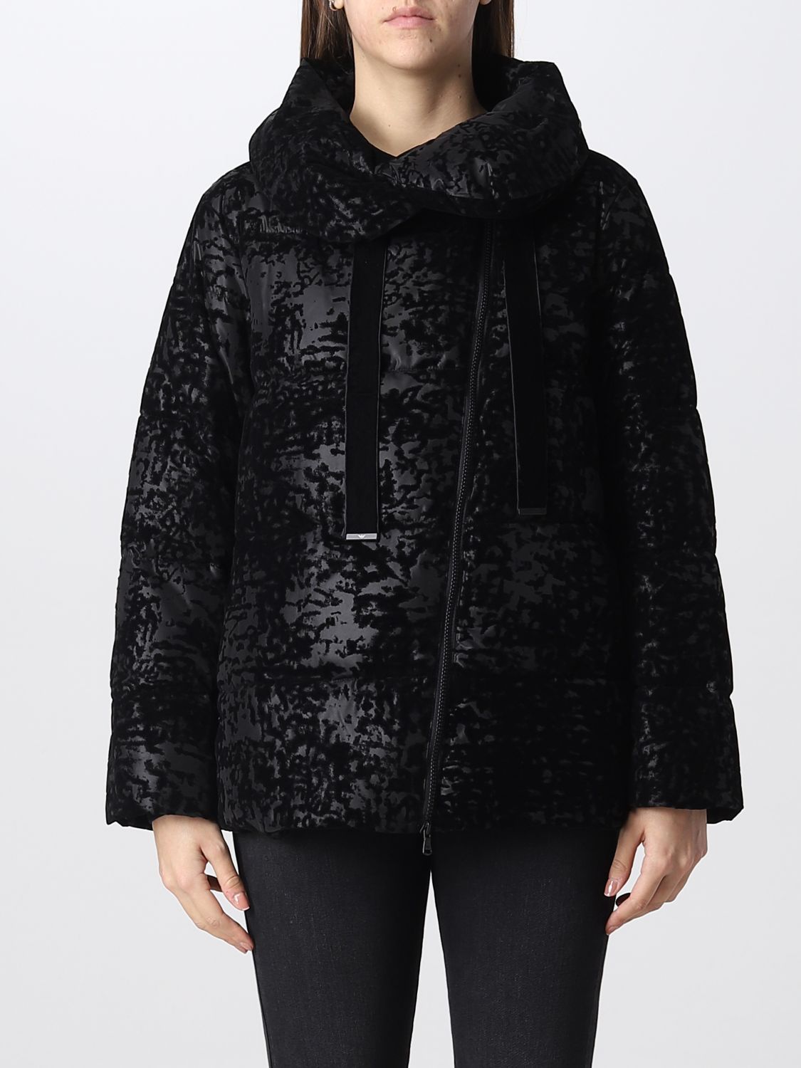 EMPORIO ARMANI: jacket for woman - Black | Emporio Armani jacket  6L2B732NITZ online on 