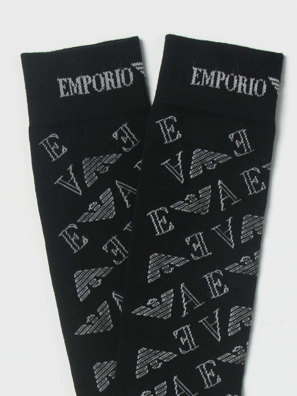 EMPORIO ARMANI UNDERWEAR socks for man Black Emporio Armani