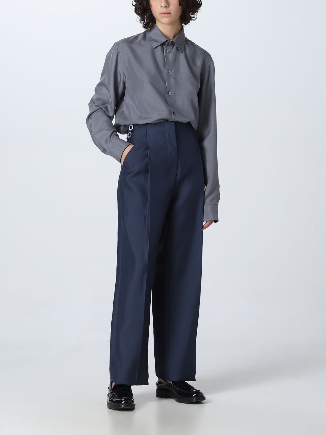 GIORGIO ARMANI: pants for woman - Blue | Giorgio Armani pants 2WHPP0PLT03HL  online on 