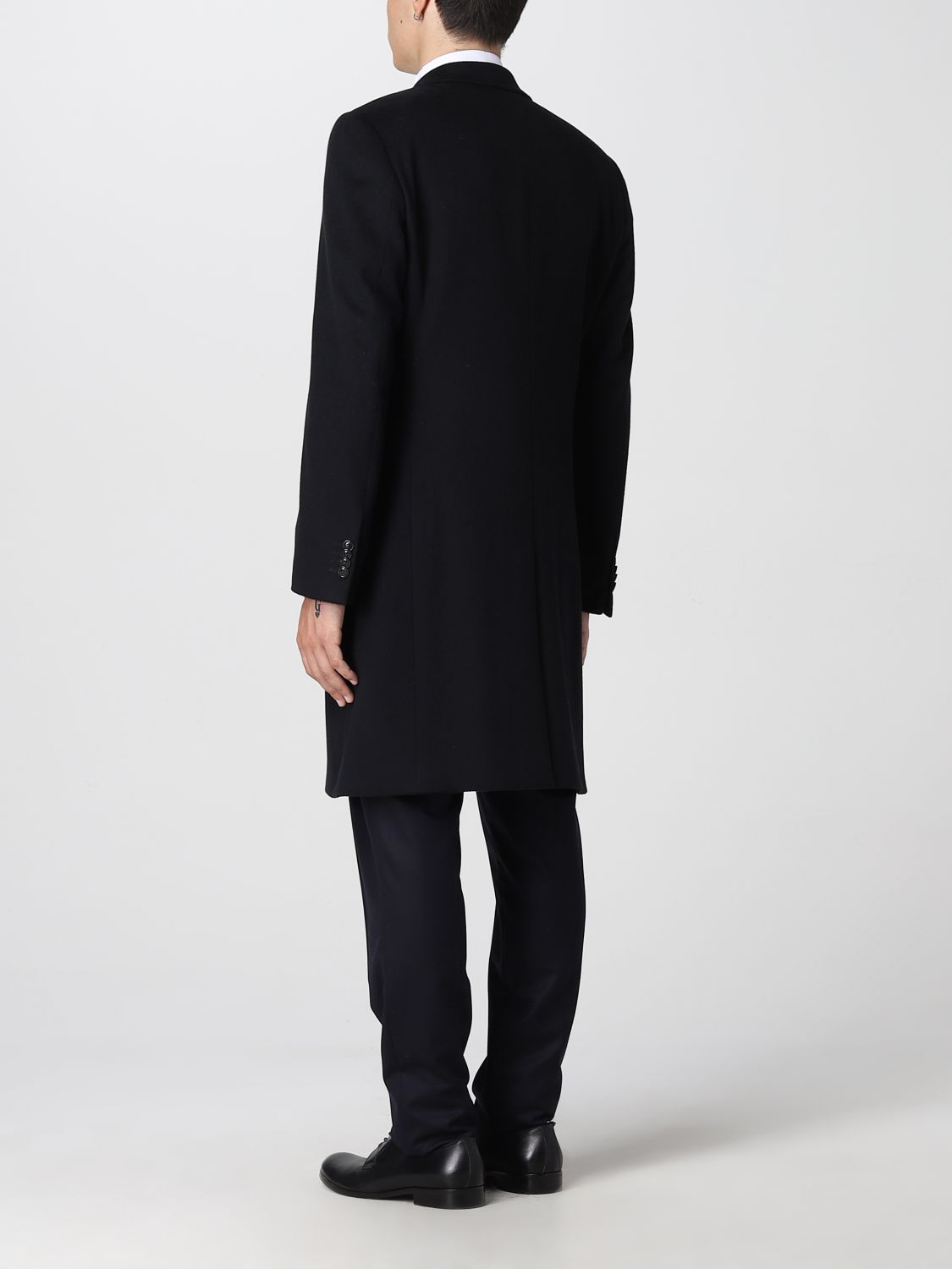 Coat Giorgio Armani: Giorgio Armani classic cashmere coat blue 3