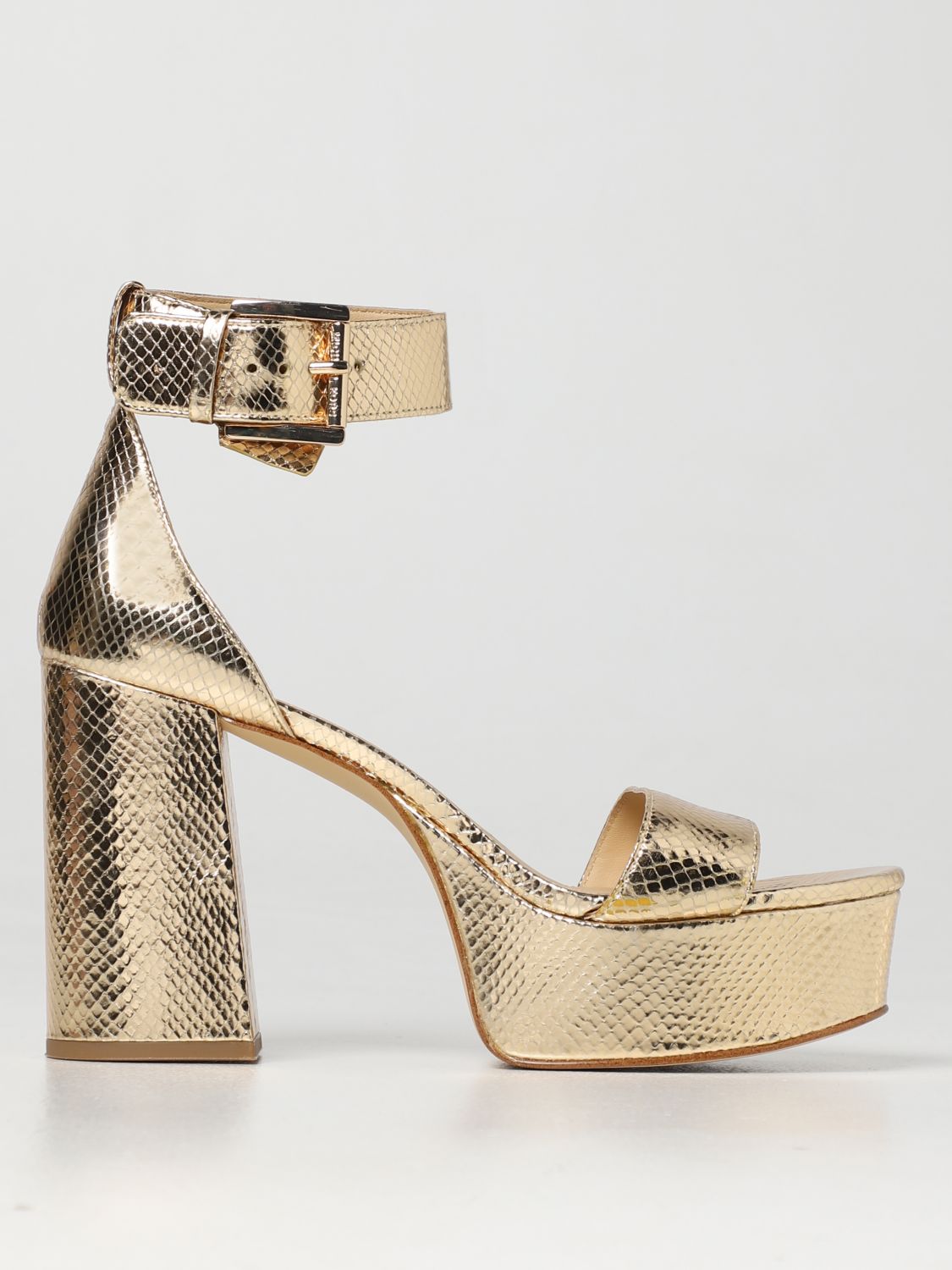 MICHAEL KORS: heeled sandals for woman - Gold | Michael Kors heeled sandals  40F2TRMS1M online on 