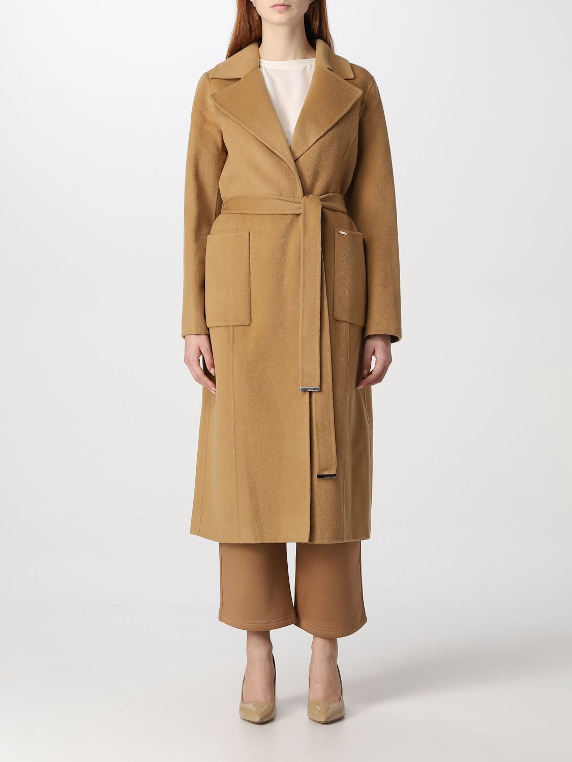 MICHAEL KORS: coat for woman - Camel | Michael Kors coat 77Q5935M22 ...