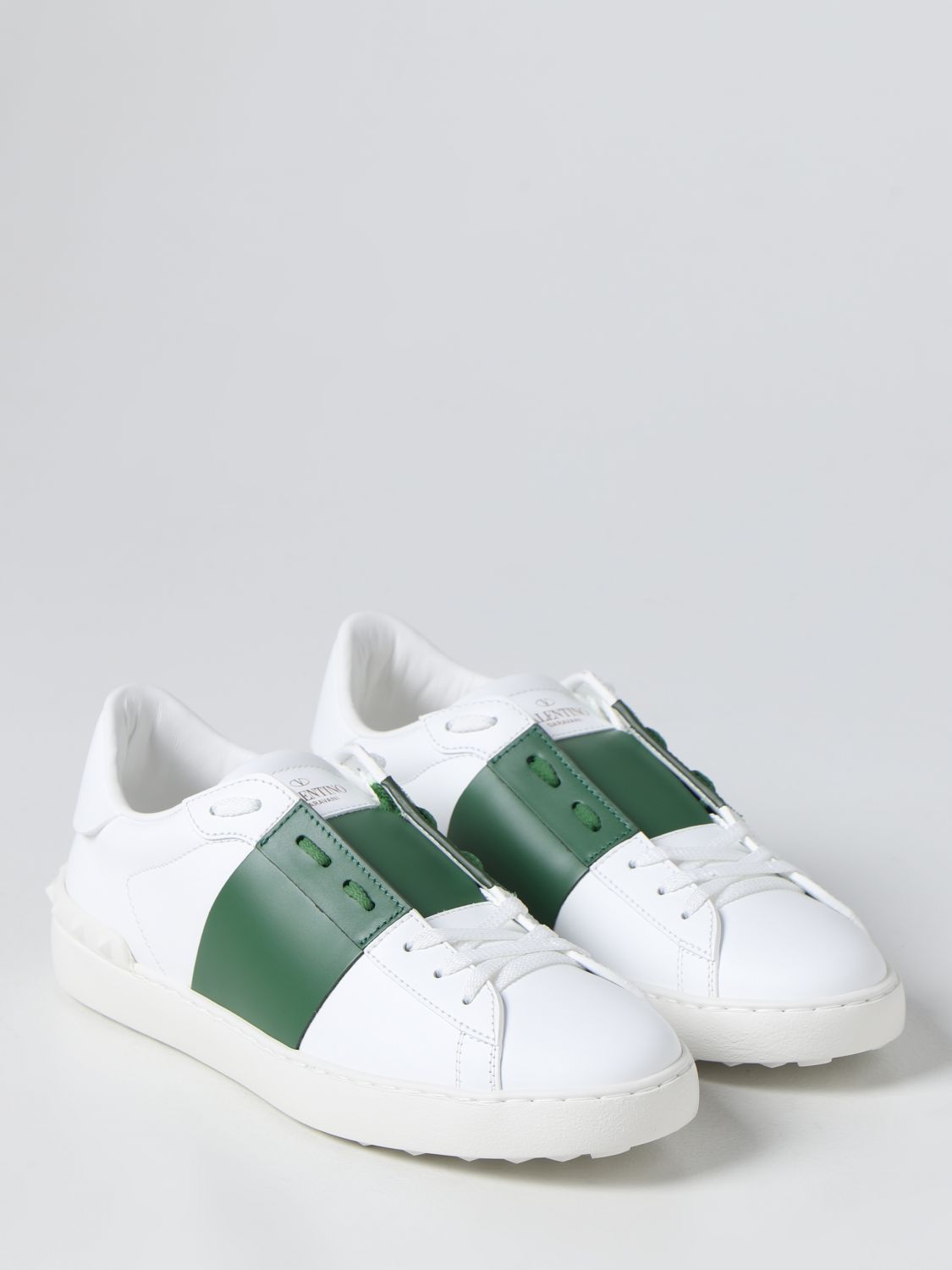 Sneakers Valentino Garavani: Valentino Garavani Open leather sneakers green 2