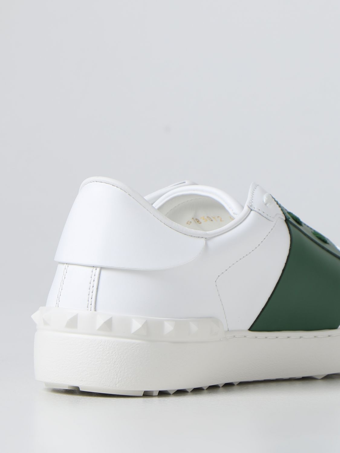 Sneakers Valentino Garavani: Valentino Garavani Open leather sneakers green 3