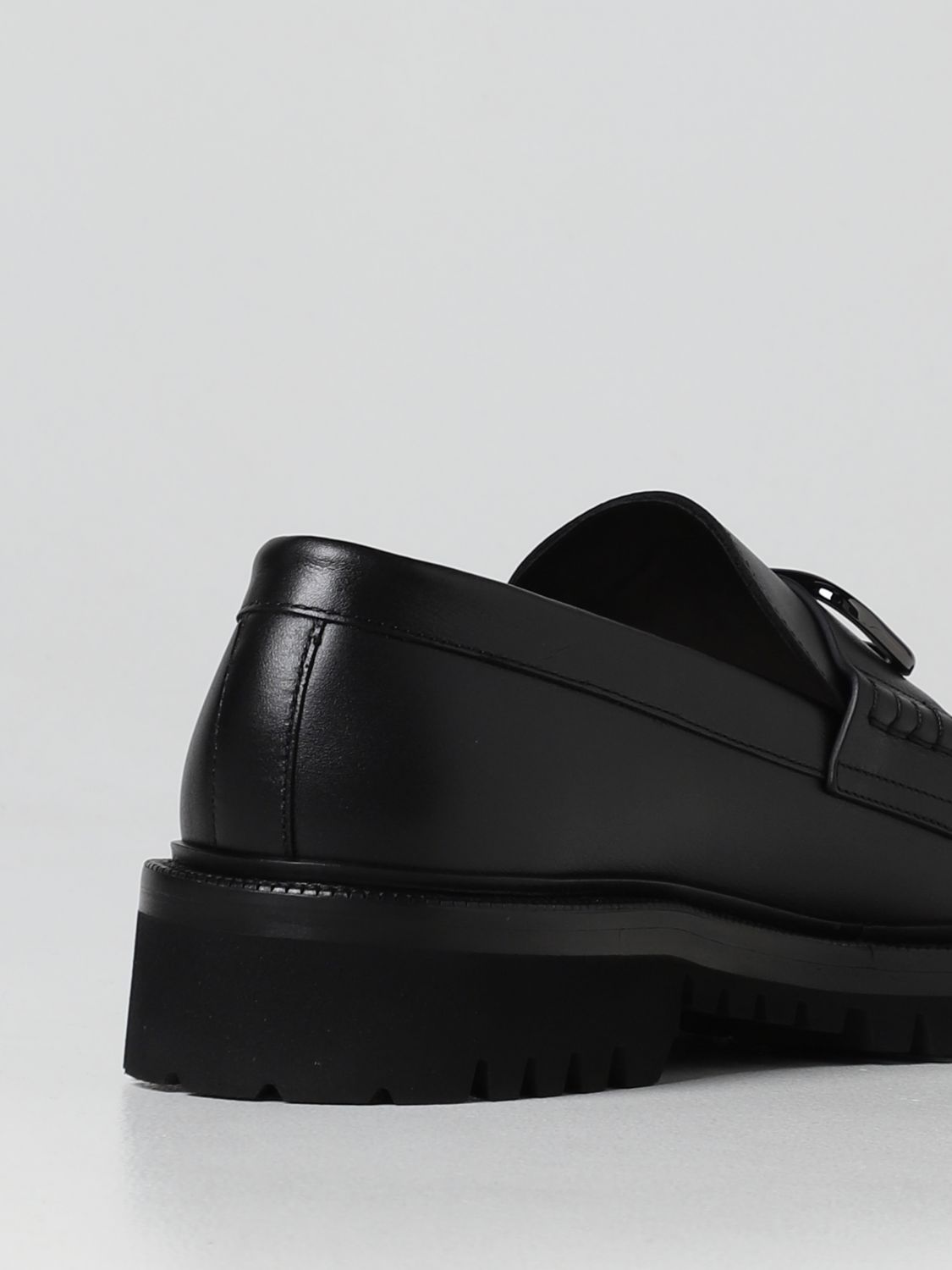 Loafers Valentino Garavani: Valentino Garavani Vlogo leather loafers black 3