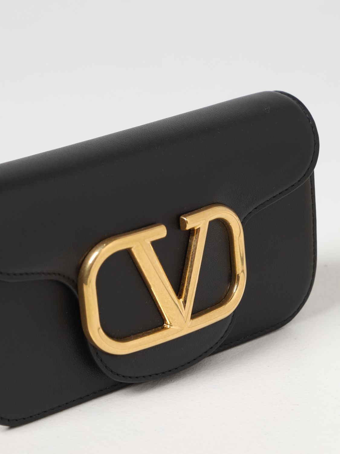 Shoulder bag Valentino Garavani: Valentino Garavani Locò smooth leather bag black 4