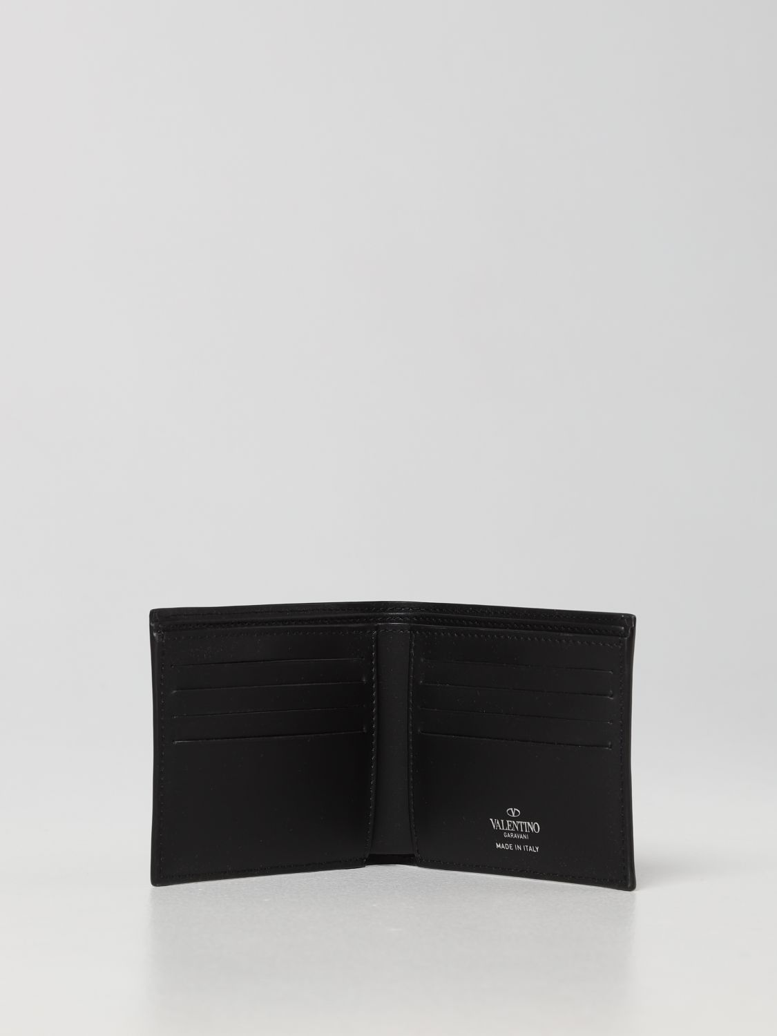 Wallet Valentino Garavani: Valentino Garavani leather wallet with VLTN logo black 2