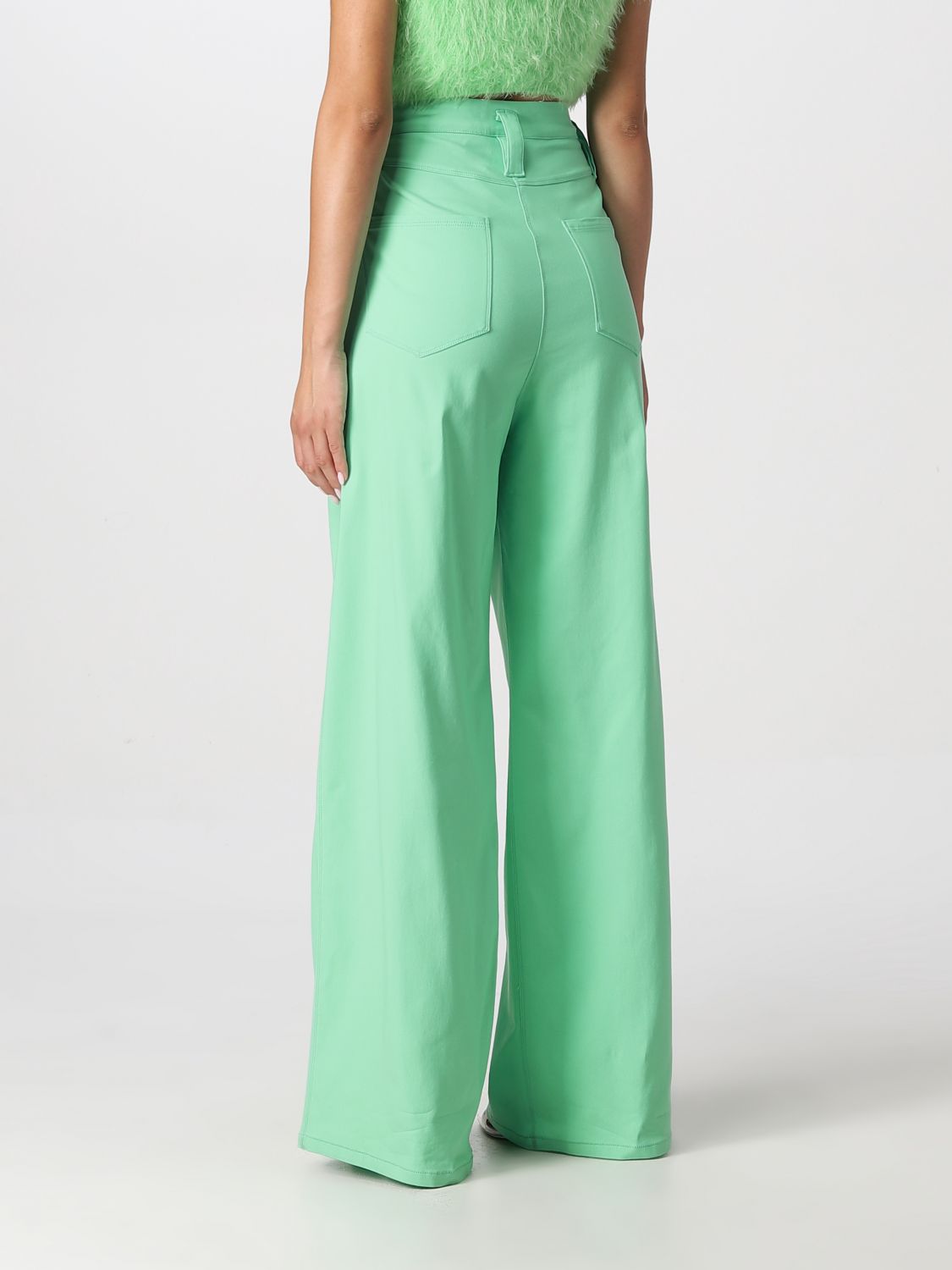 Pantalone Rotate: Pantalone Naya Rotate in tessuto stretch verde 2
