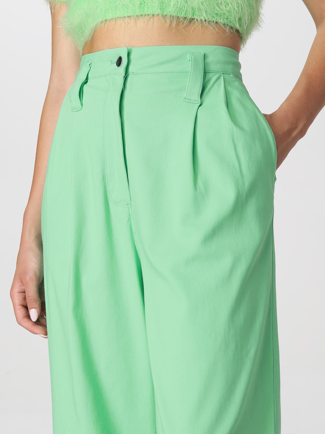 Pantalone Rotate: Pantalone Naya Rotate in tessuto stretch verde 3