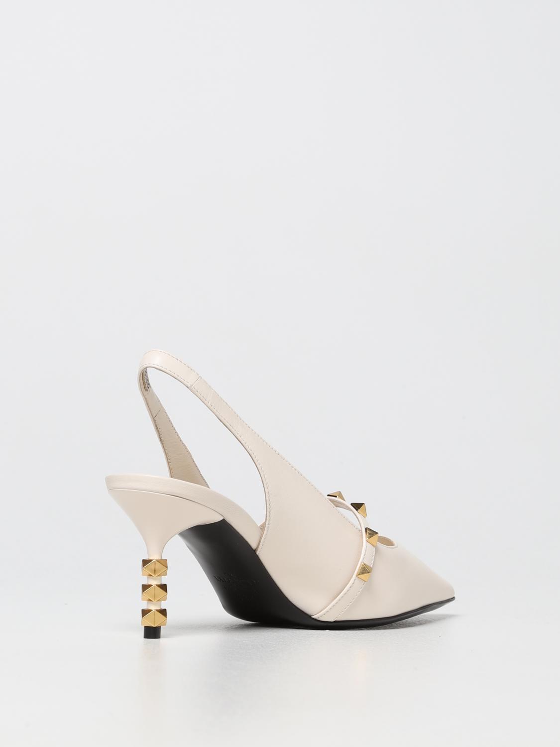 VALENTINO GARAVANI: Slingback in pelle liscia - Panna | Décolleté Valentino  Garavani XW2S0BK6GYH GIGLIO.COM