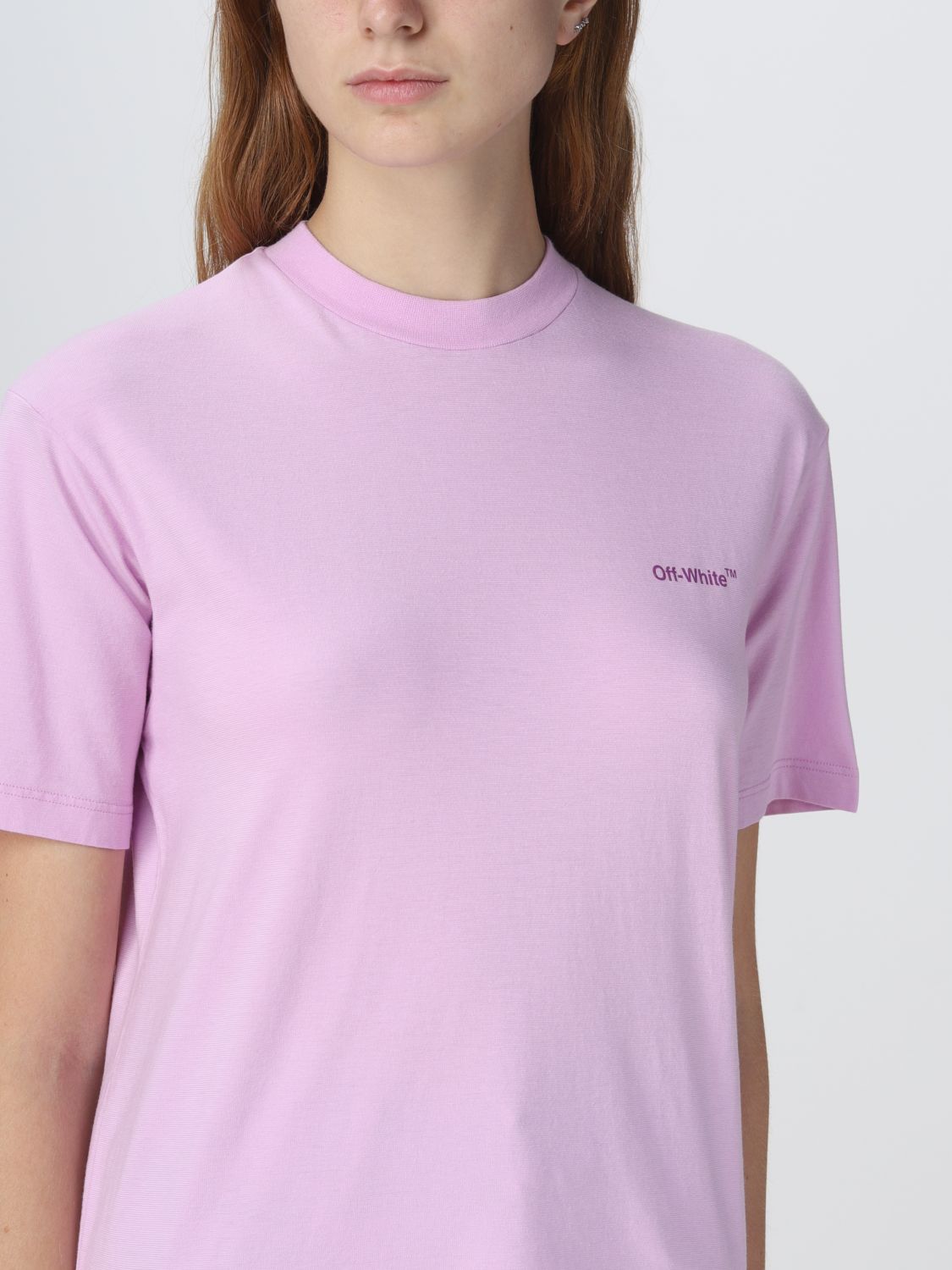 Doctor of Philosophy Dissipation cutter OFF-WHITE: t-shirt for woman - Lilac | Off-White t-shirt OWAA049F22JER001  online on GIGLIO.COM