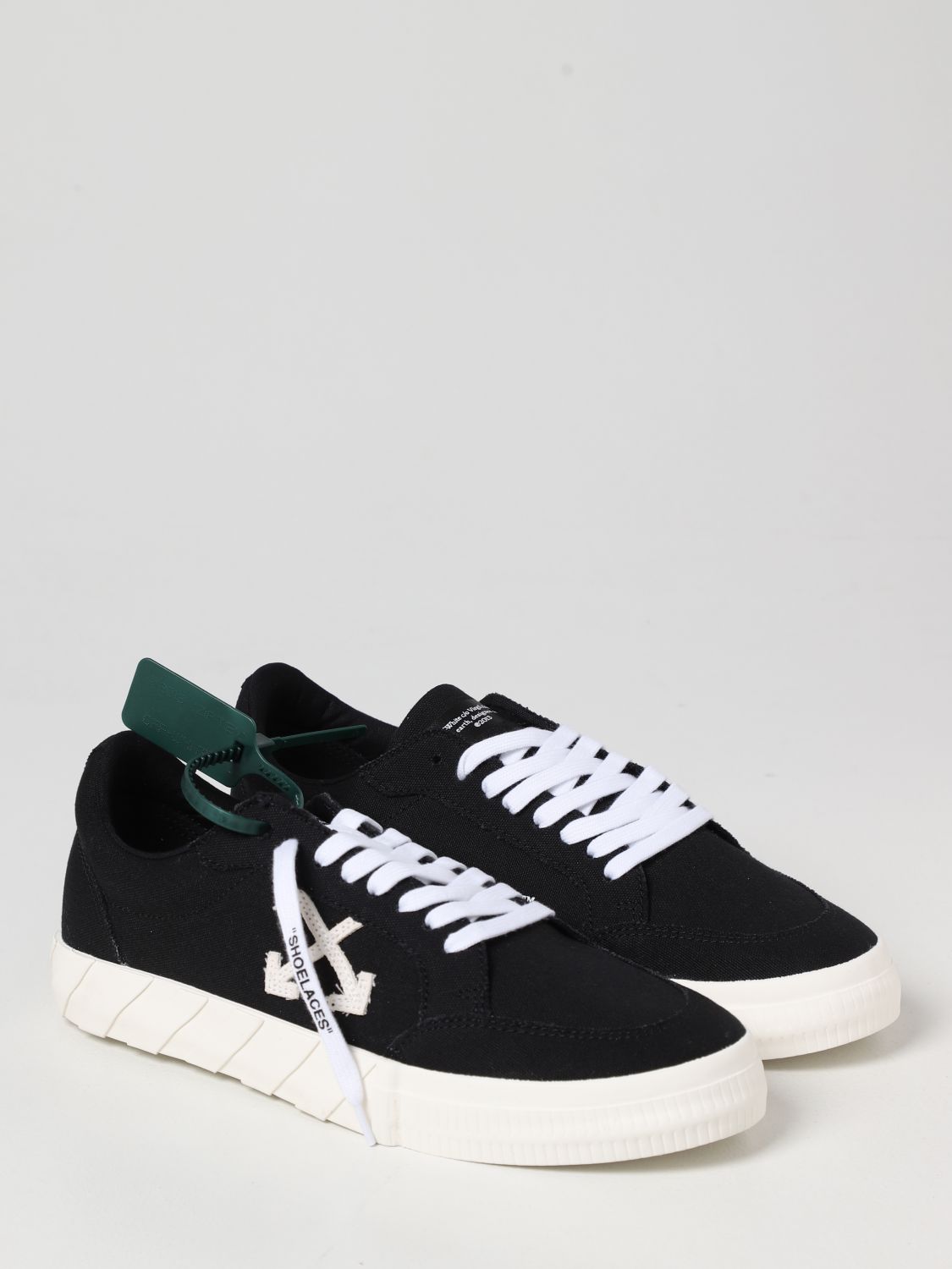 Sneakers Off-White: Sneakers Low Vulcanized Off-White in canvas nero 2