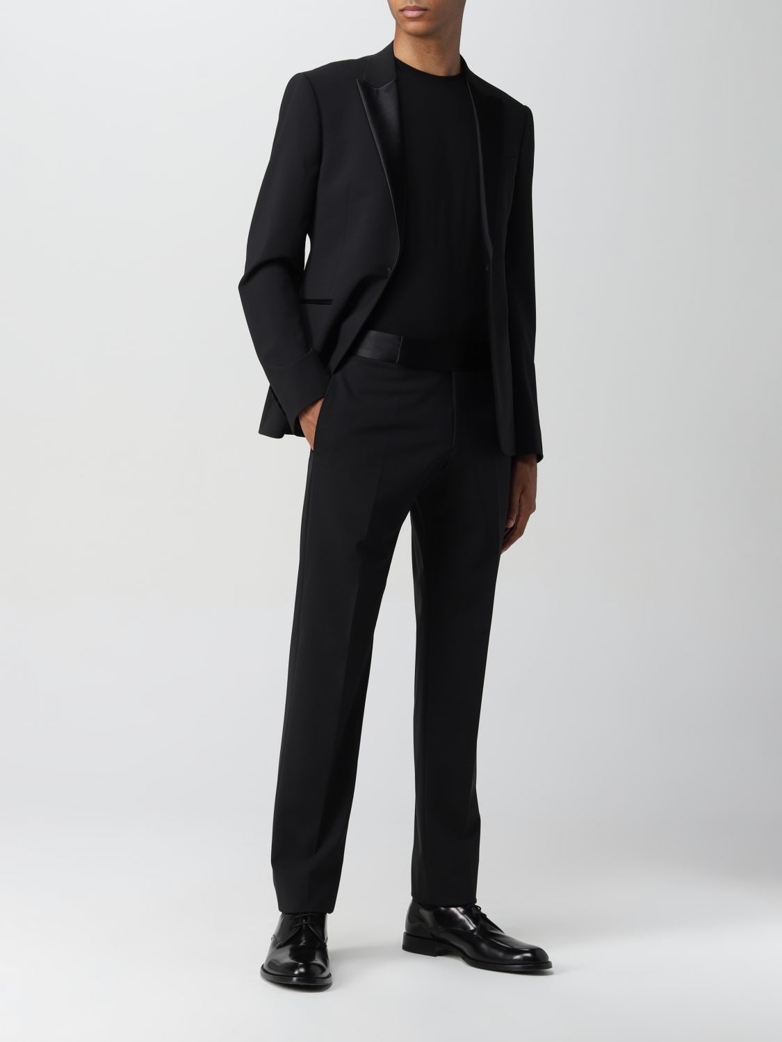 EMPORIO ARMANI: suit for man - Black | Emporio Armani suit H31VMU01506 ...