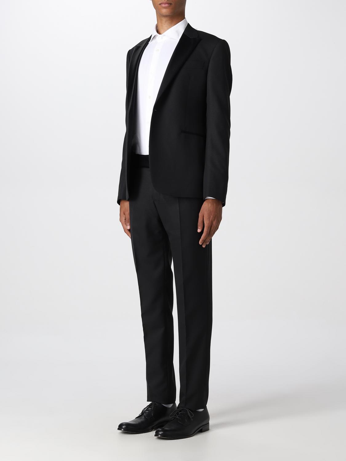 EMPORIO ARMANI: suit for man - Black | Emporio Armani suit H31VMUC1585 ...