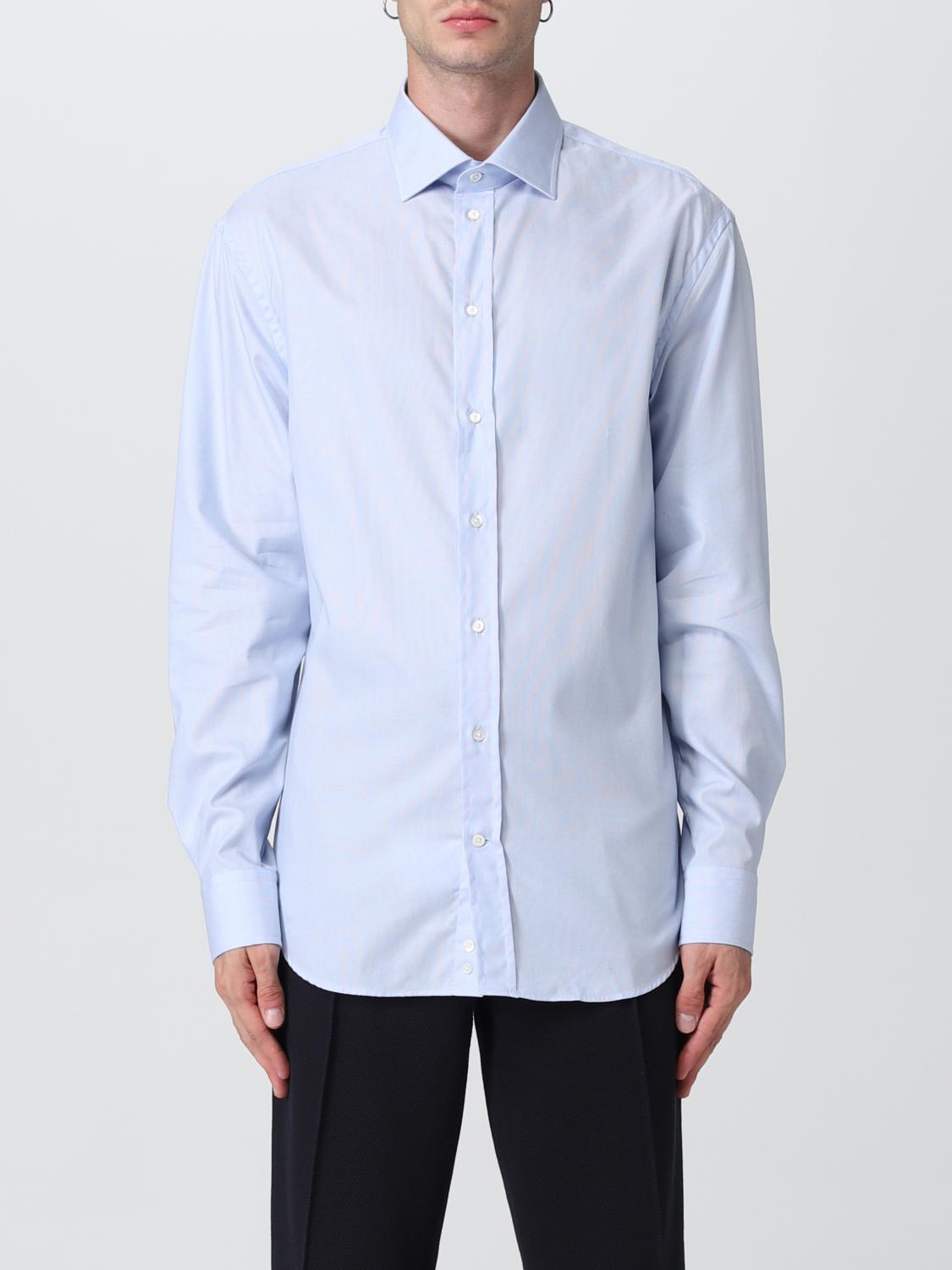 EMPORIO ARMANI: shirt for man - Gnawed Blue | Emporio Armani shirt  H31CM8C1C25 online on 