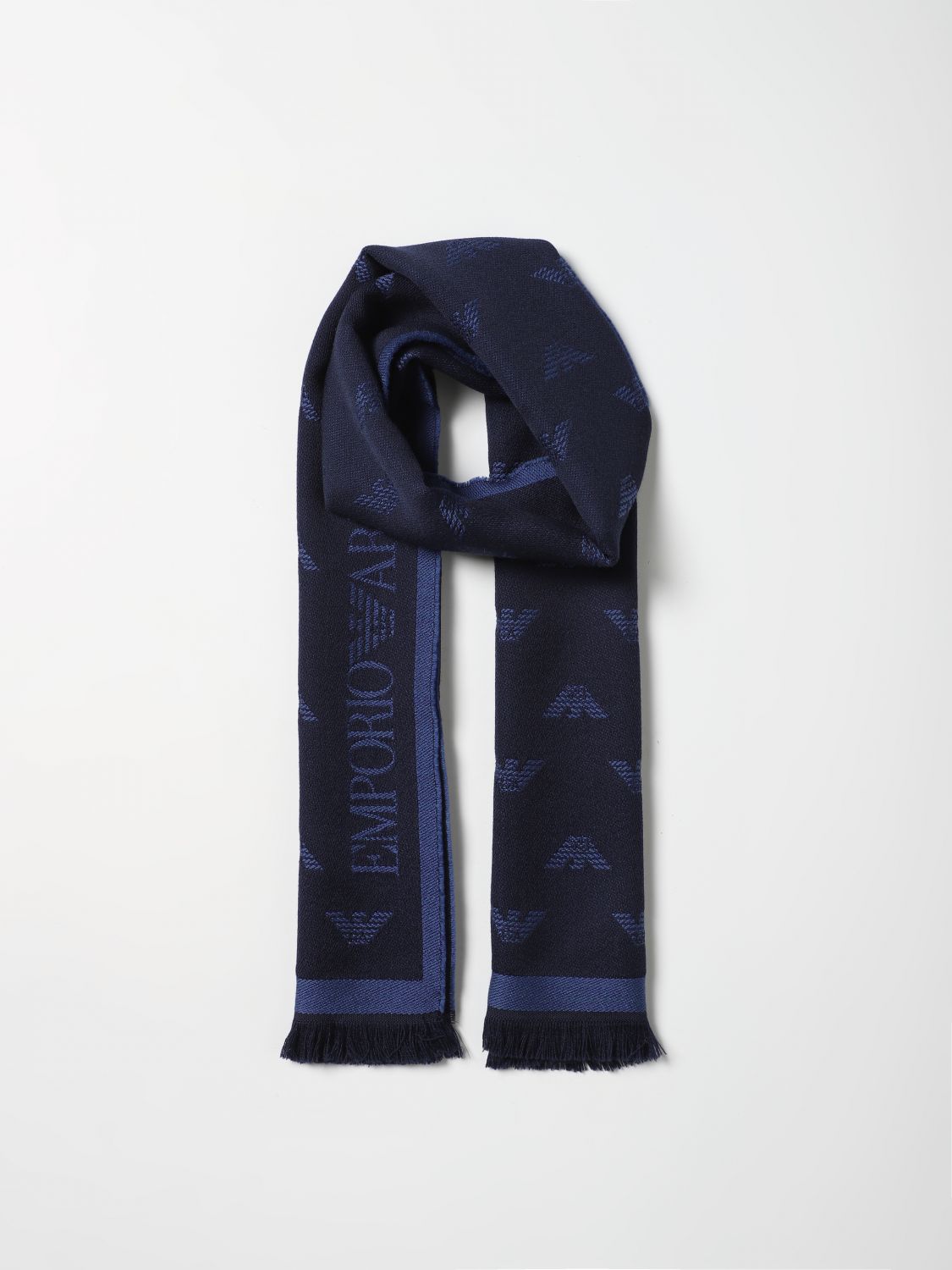 EMPORIO ARMANI: scarf for men - Blue | Emporio Armani scarf 625009CC306  online on 