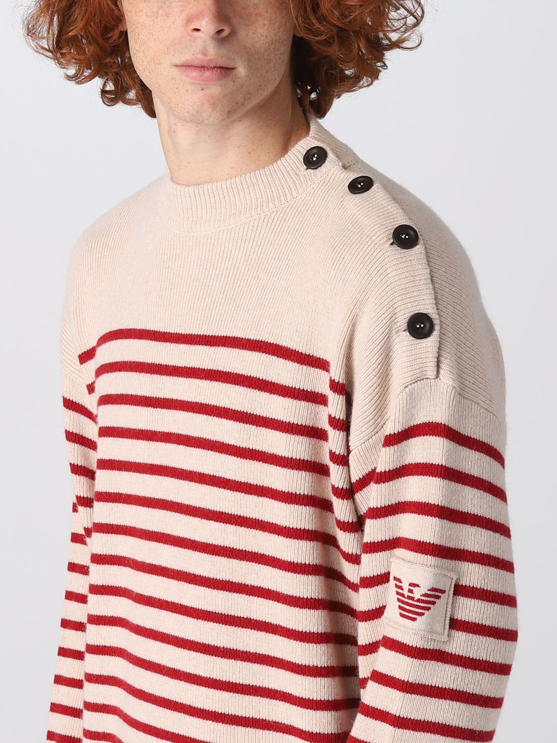EMPORIO ARMANI: sweater for man - Red | Emporio Armani sweater 6L1MZ21M1FZ  online on 