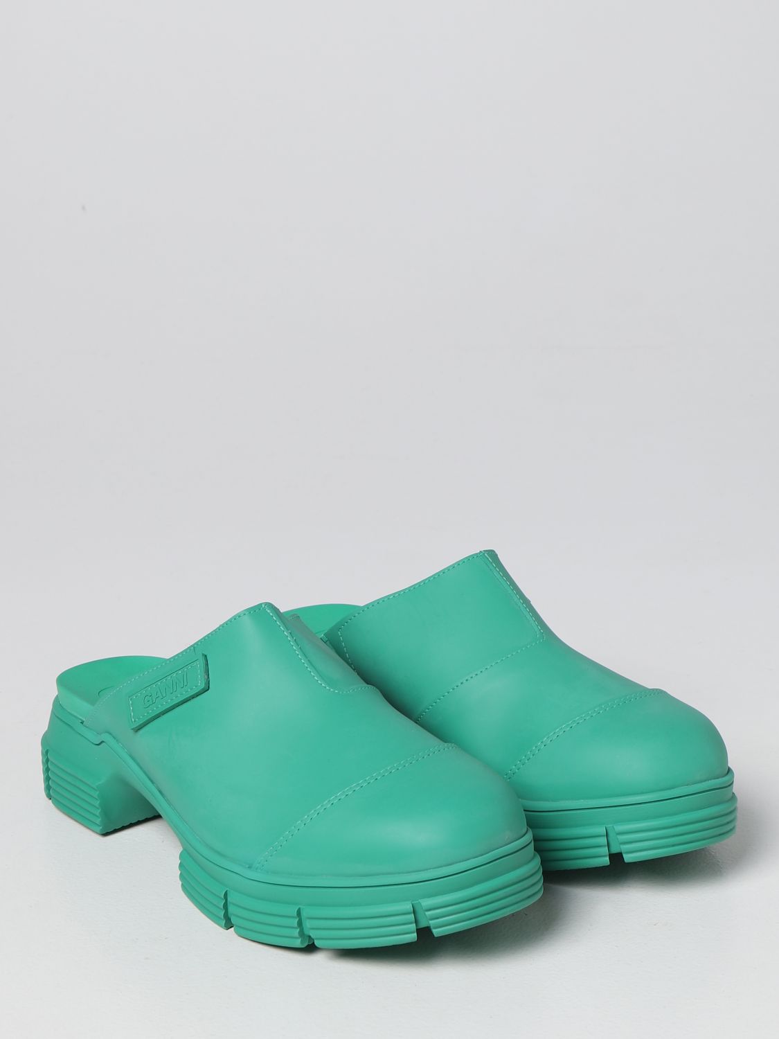 Flache Schuhe Ganni: Ganni Damen Flache Schuhe grün 2