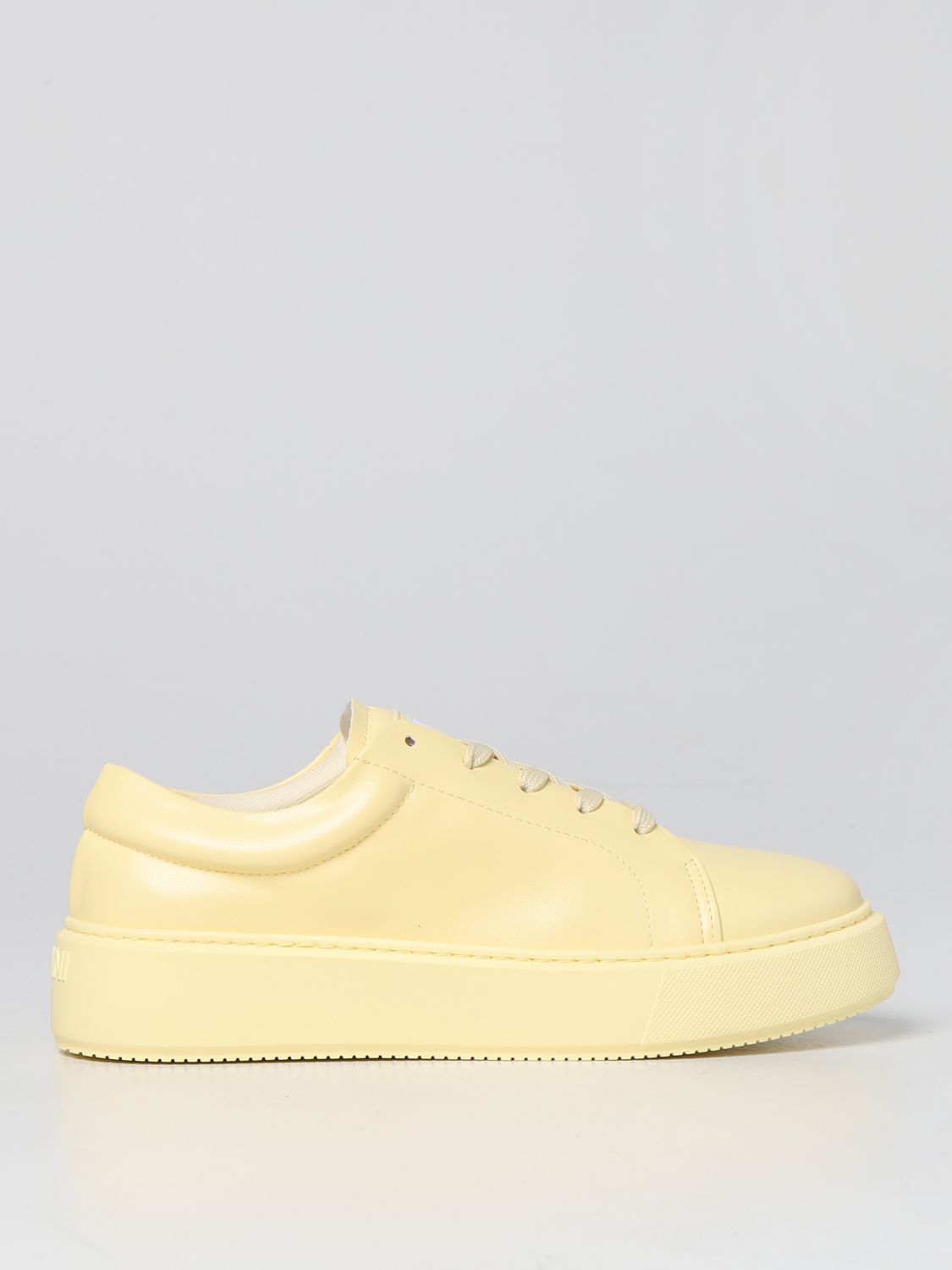 instinkt fløjte Svig GANNI: Sporty synthetic leather sneakers - Yellow | Ganni sneakers S1789  online on GIGLIO.COM