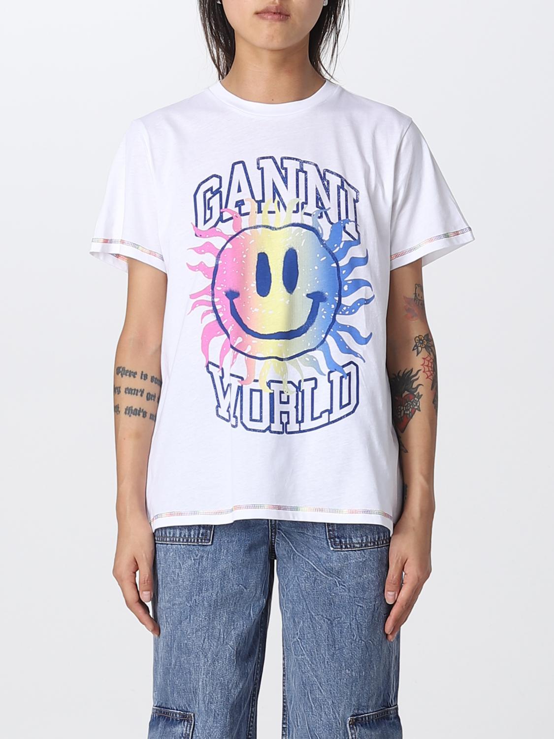 ganni Tシャツ スマイル deaflink.com