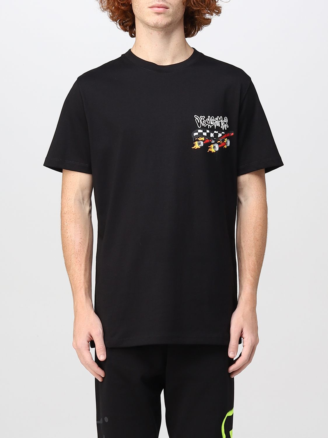 DISCLAIMER: t-shirt for man - Black | Disclaimer t-shirt 22IDS53079 ...