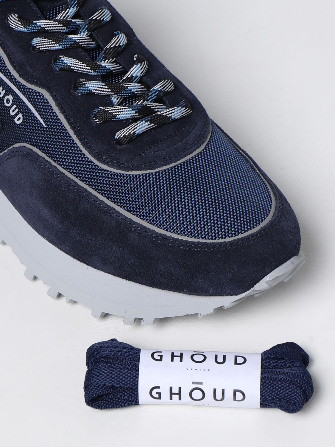 Sneakers Ghoud: Sneakers Rush One Ghoud in suede e mesh blue 4
