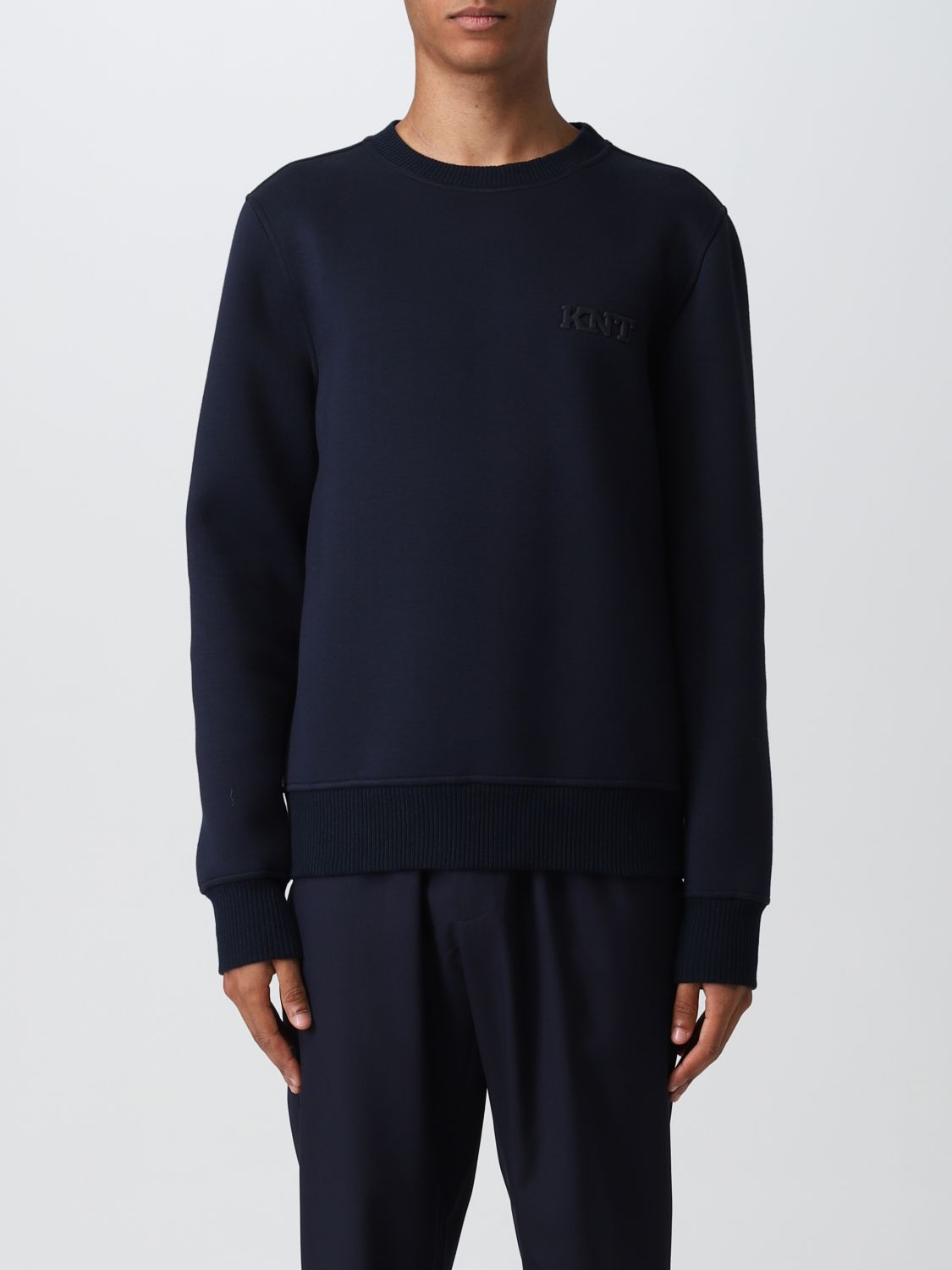 KNT: sweatshirt for man - Blue | Knt sweatshirt UMM0295 online at ...