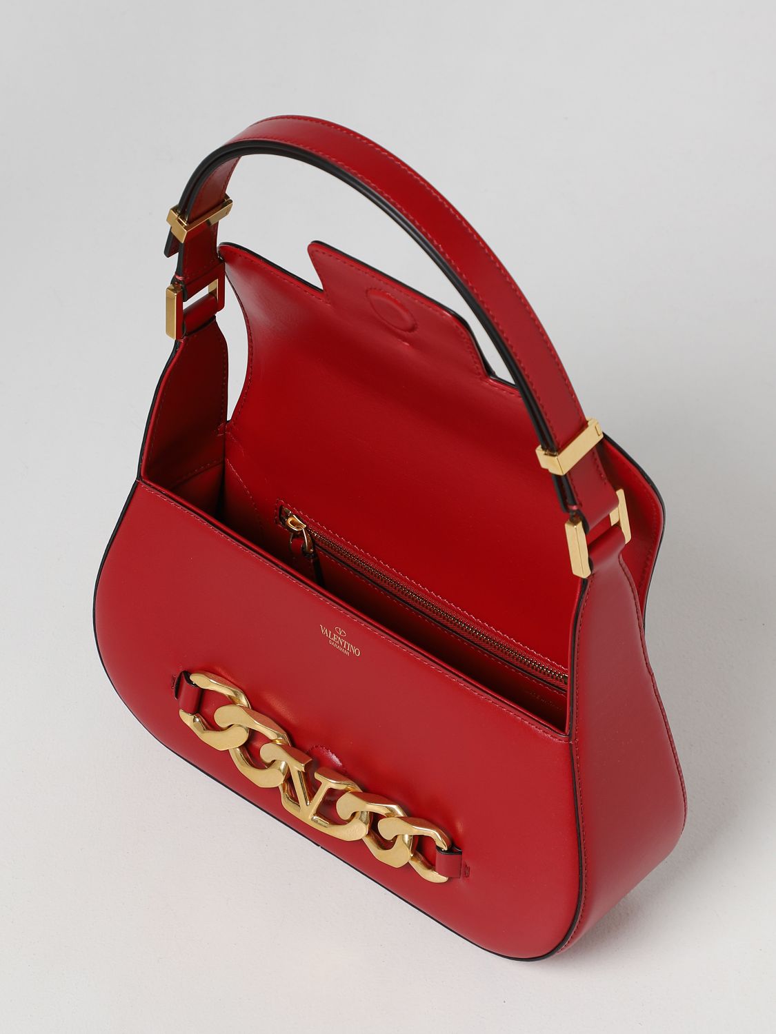 VALENTINO GARAVANI: VLogo Chain shoulder bag - Red  Valentino Garavani  shoulder bag 1W2B0K80ZHF online at