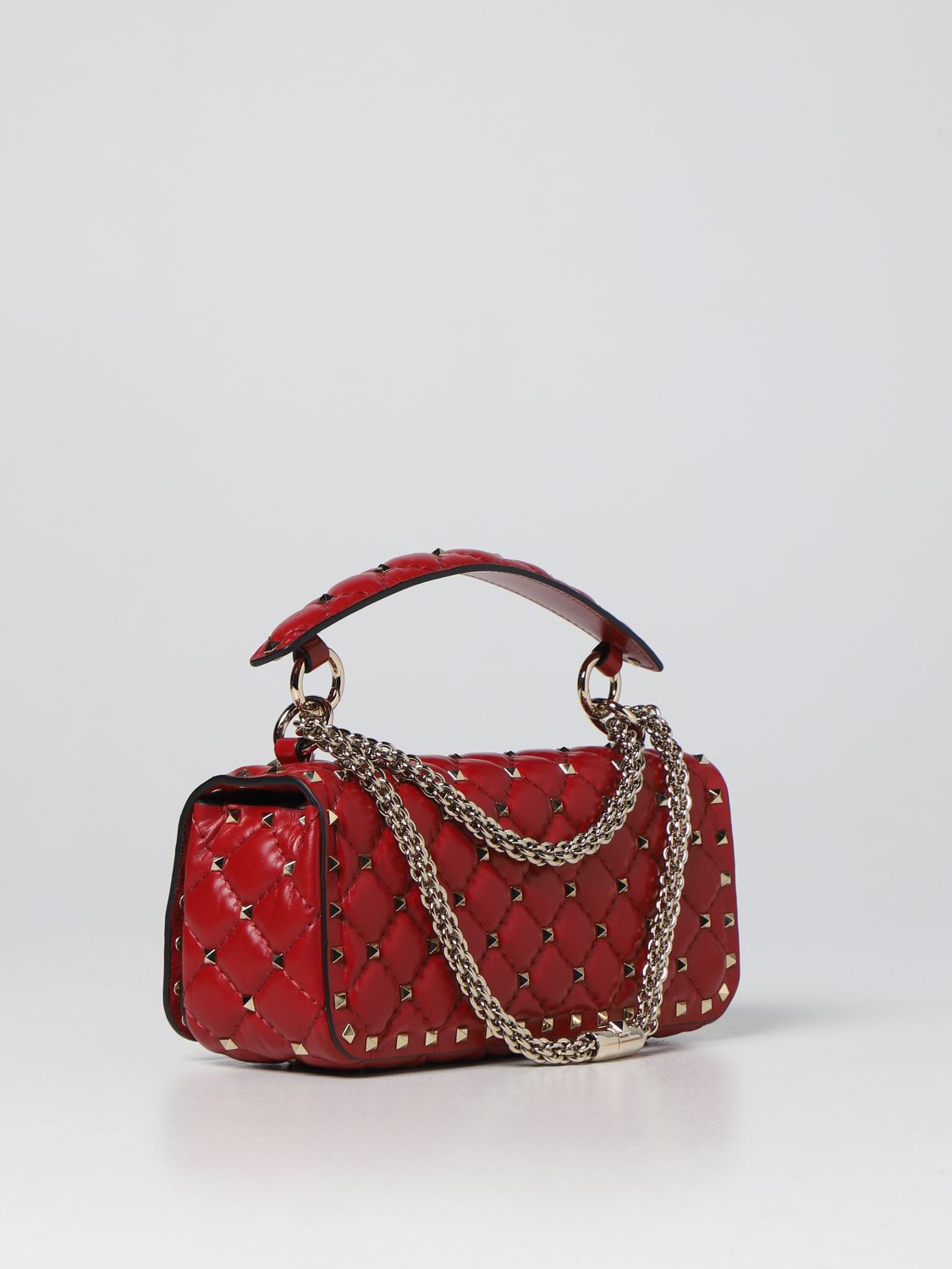 Valentino Garavani Handbags Beige Dark red Leather ref.806621