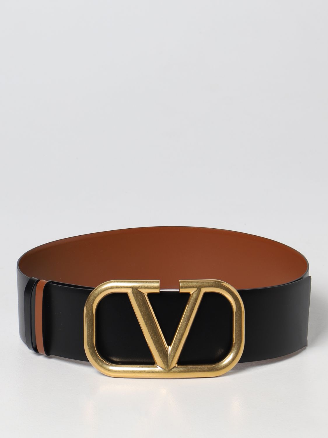 Brighten Memory airplane VALENTINO GARAVANI: VLogo leather belt - Leather | Valentino Garavani belt  1W2T0S10ZFR online on GIGLIO.COM