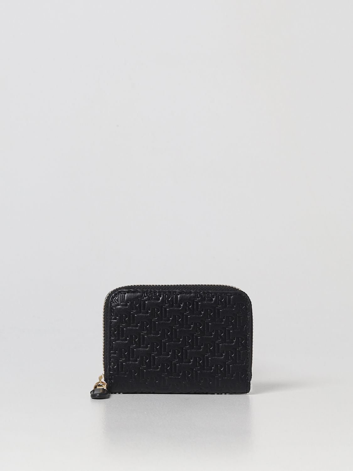 Lauren Ralph Lauren Logo-embossed Leather Wallet In Black