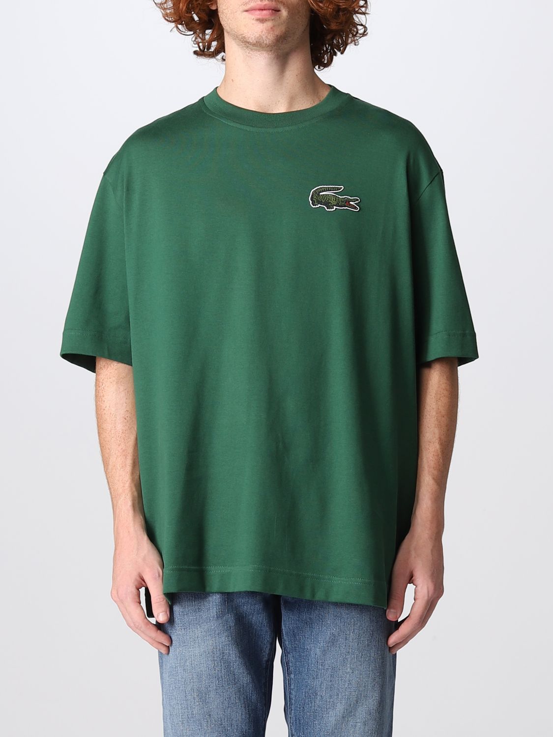 fedt nok modbydeligt spil t-shirt for man - Green | Lacoste t-shirt TH0062 online on GIGLIO.COM
