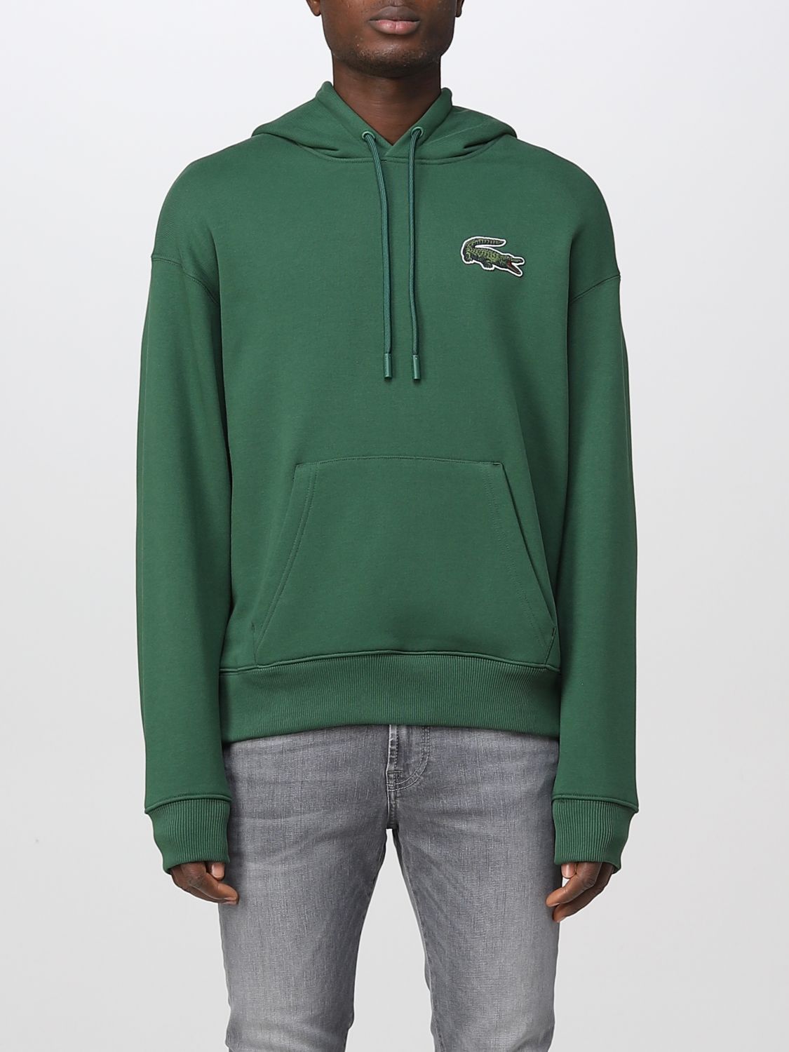 LACOSTE: sweatshirt for man - Green | Lacoste sweatshirt SH6404 online ...