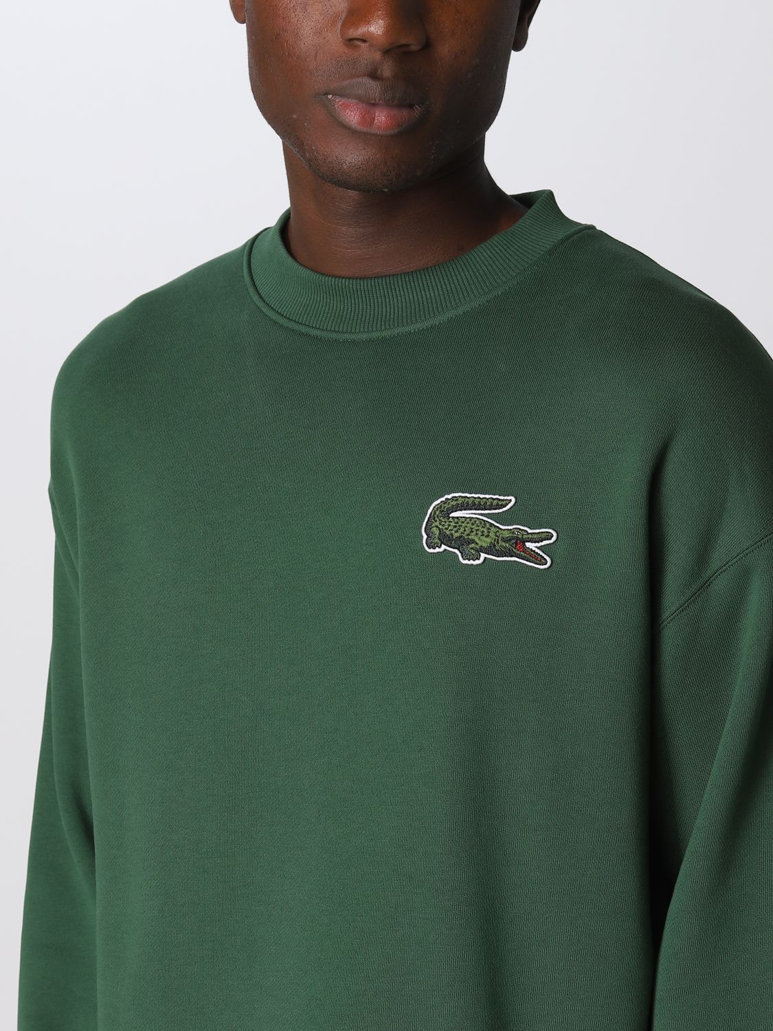 LACOSTE: sweatshirt for man - Green | Lacoste sweatshirt SH6405 online ...