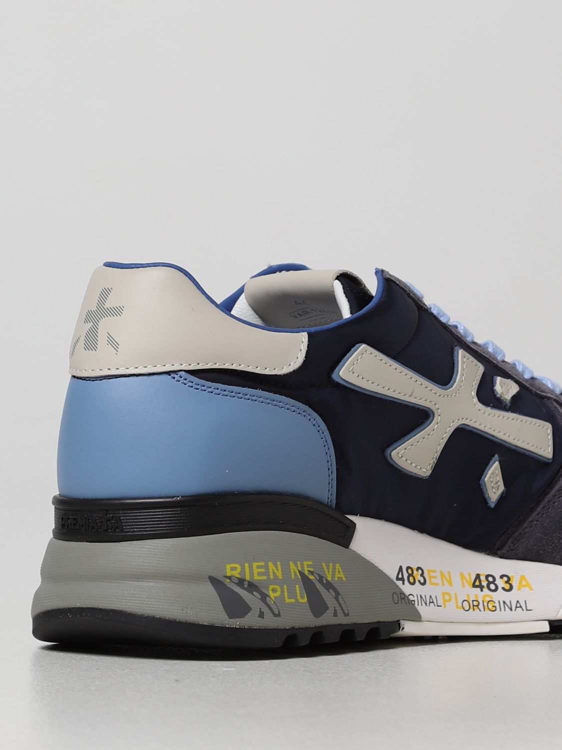 Sneakers Premiata: Sneakers Mick Premiata in camoscio e nylon blue 3