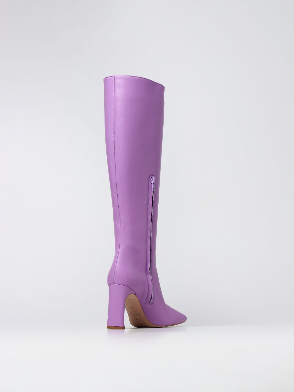 LIU JO: Leonie Hanne x boot in leather - Violet | Liu Jo boots  SA2703PXD84S1201 online on 