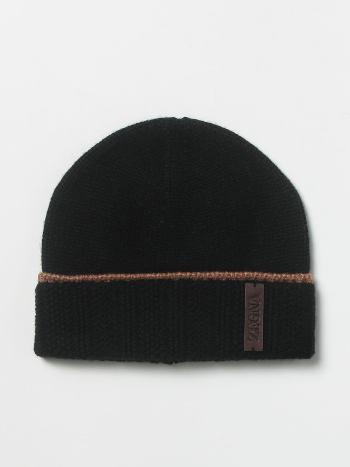 Cappello Zegna: Cappello a berretto Zegna in cashmere nero 1